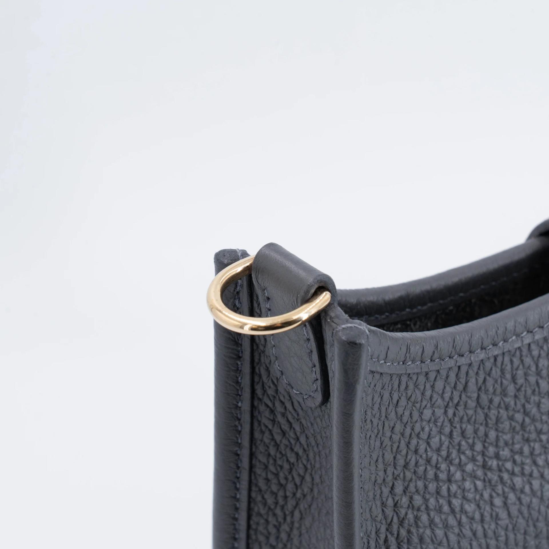 ランク A HERMÈS エルメス エブリンTPM バンドリエール112cm アルドワーズ (85) キャバン (3Y) ブルーイドラ (T7) トリヨン シャンパンゴールド金具 W刻印 (2024) - 9