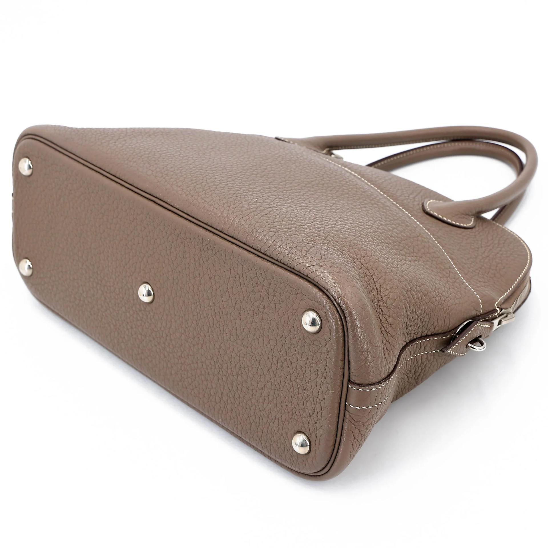ランク AB HERMÈS エルメス ボリード31 エトゥープ (18) トリヨン シルバー金具 □L刻印 (2008) - 14