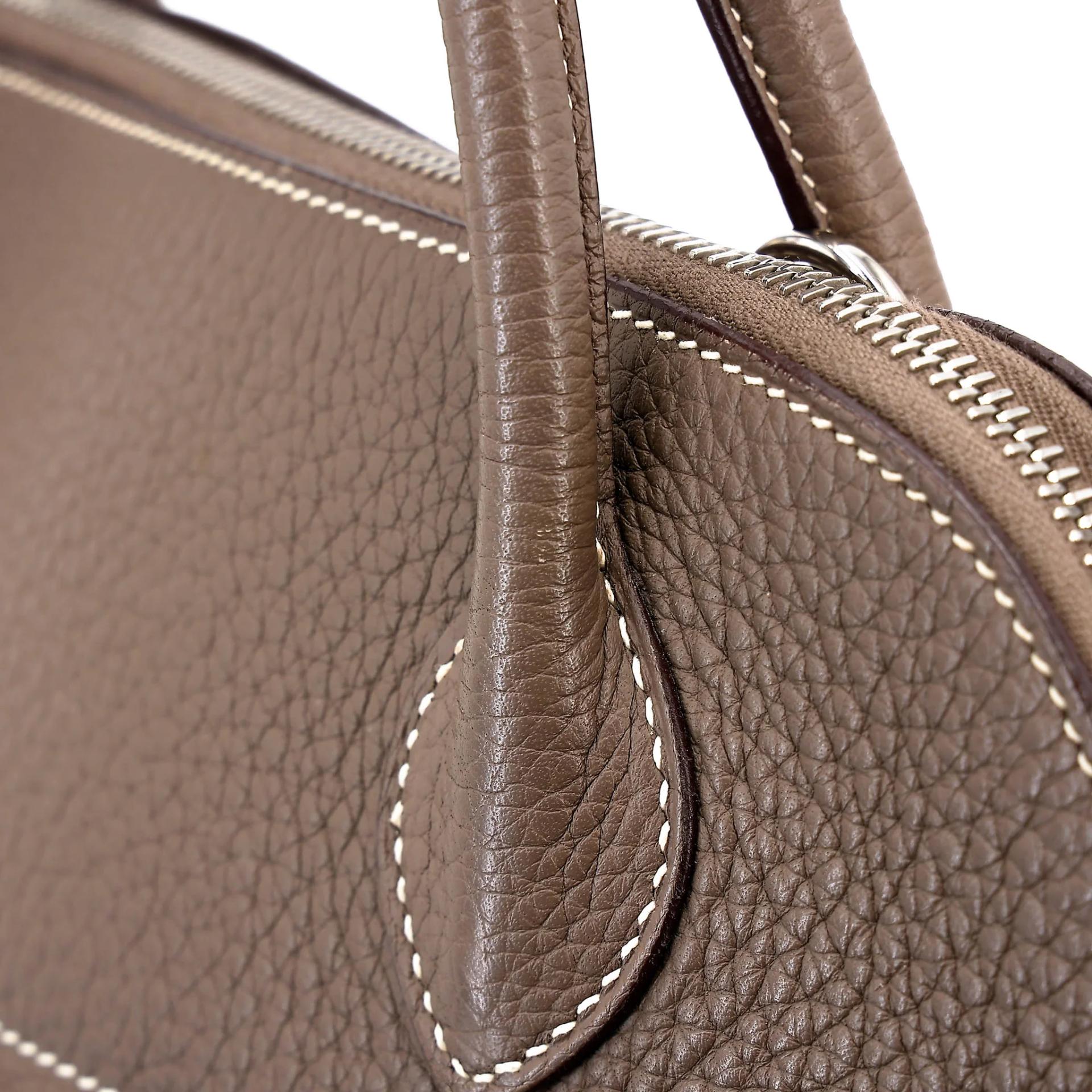 ランク AB HERMÈS エルメス ボリード31 エトゥープ (18) トリヨン シルバー金具 □L刻印 (2008) - 5