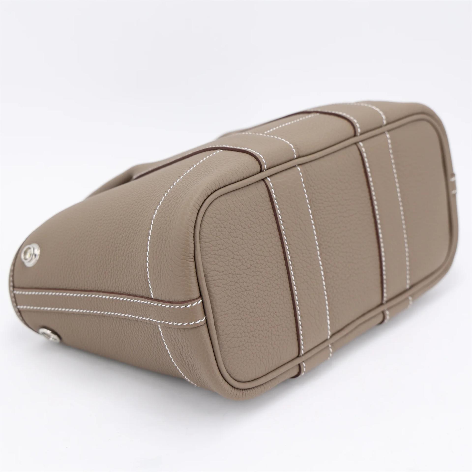 Brand New ( Rank N ) HERMÈS Neo Garden Party 23 Etoupe (18) Togo Palladium hardware G (2026) - 4