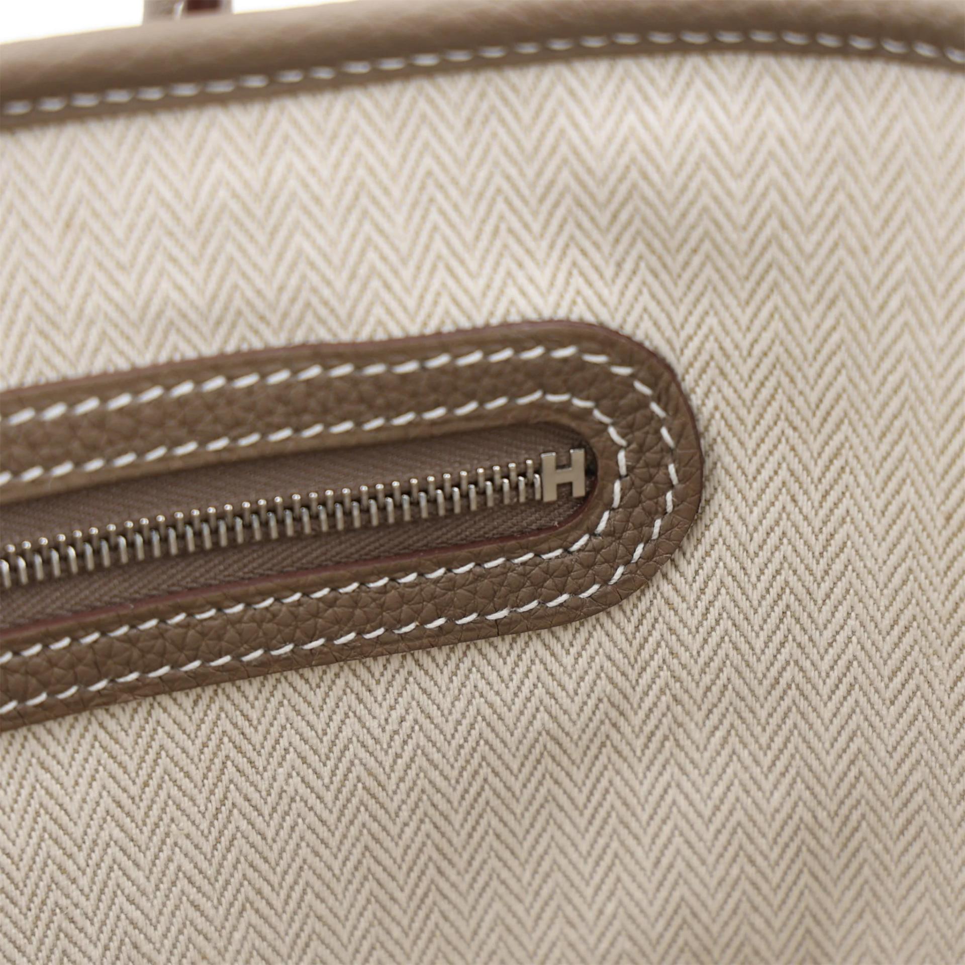 Brand New ( Rank N ) HERMÈS Neo Garden Party 23 Etoupe (18) Togo Palladium hardware G (2026) - 13
