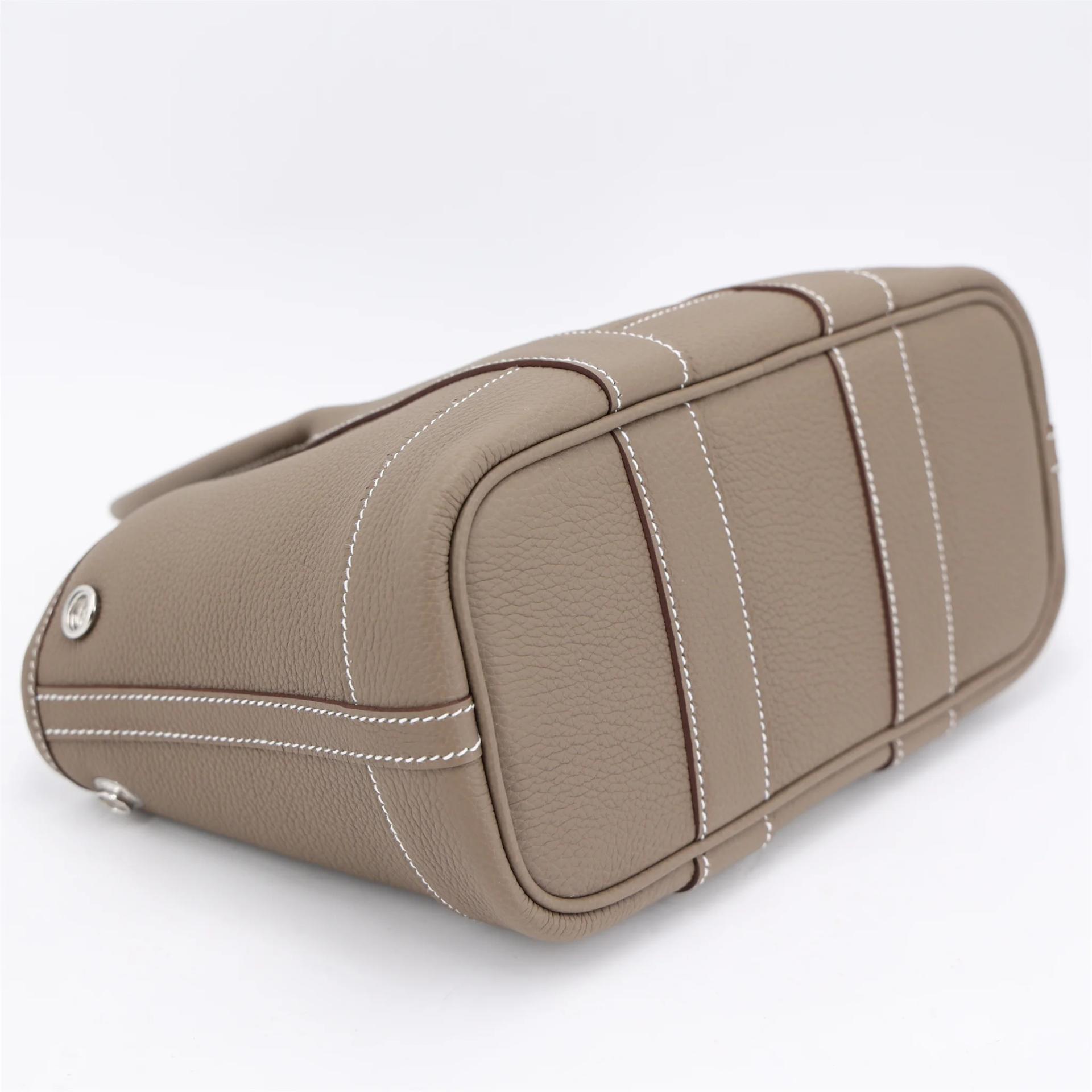 Brand New ( Rank N ) HERMÈS Neo Garden Party 23 Etoupe (18) Togo Palladium hardware G (2026) - 6