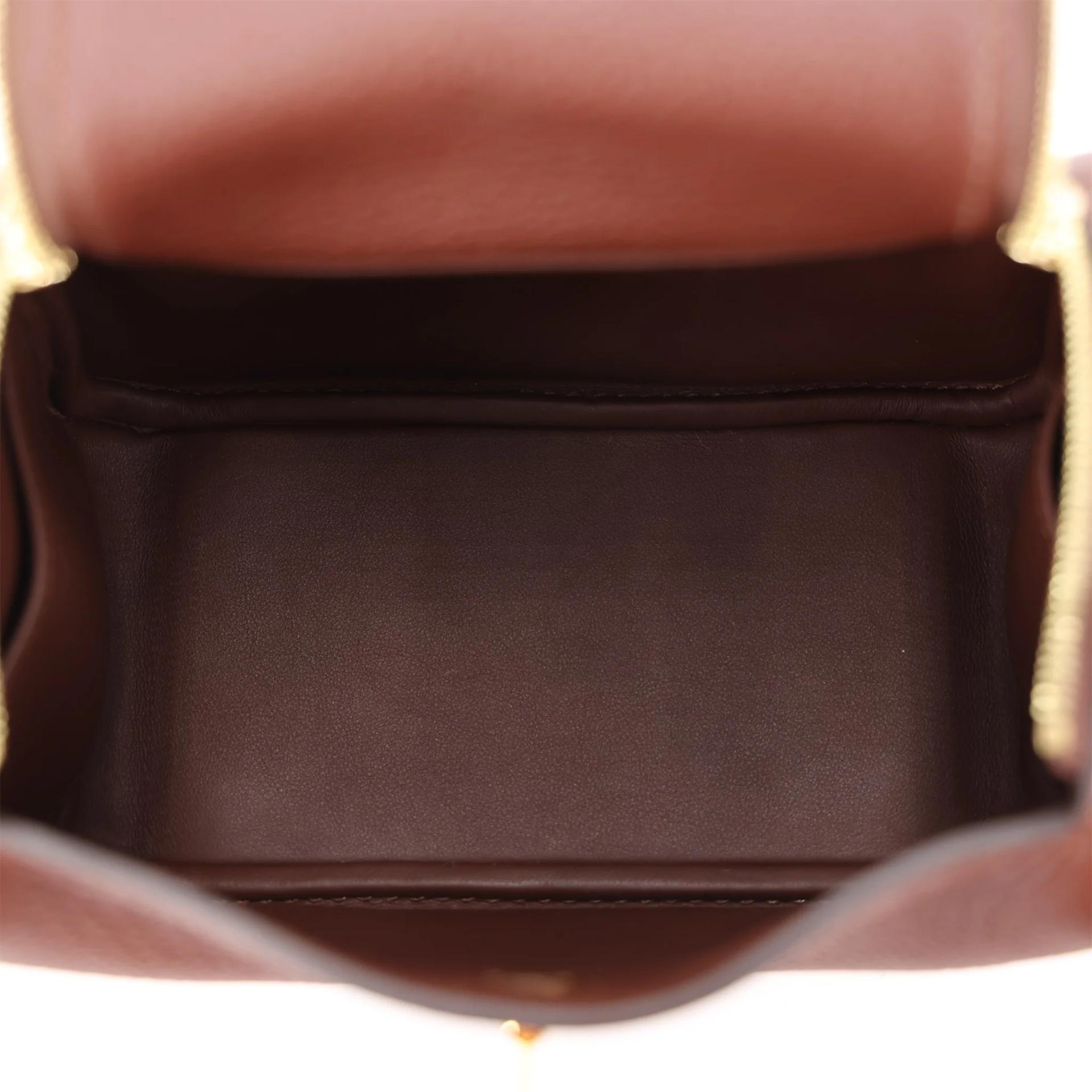 Brand New ( Rank N ) HERMÈS Mini Lindy II Terre (4D) Clemence Gold hardware G (2026) - 11