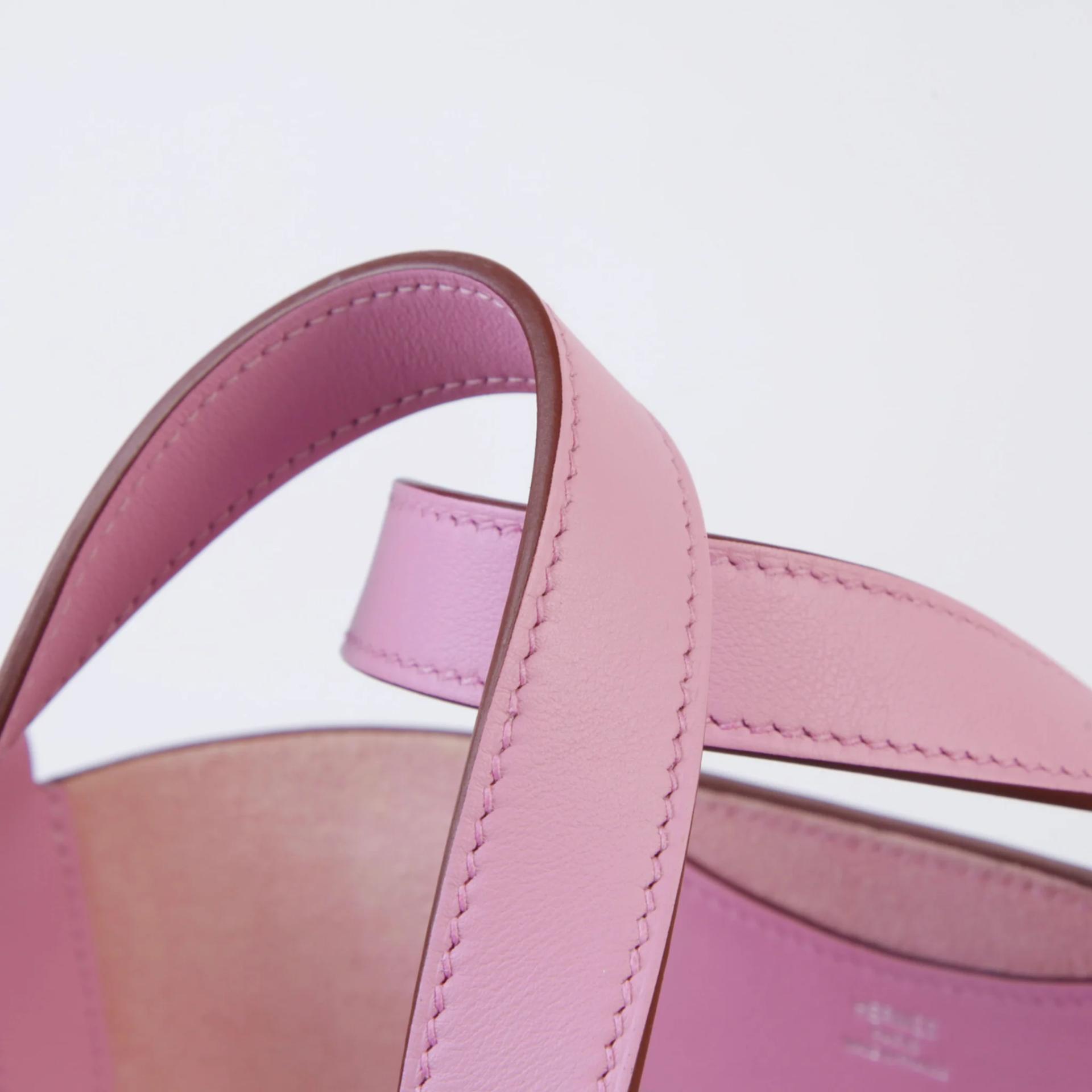 Excellent ( Rank SA ) HERMÈS In-The-Loop 18 Mauve Sylvestre (X9) Clemence Swift Palladium hardware B (2023) - 3