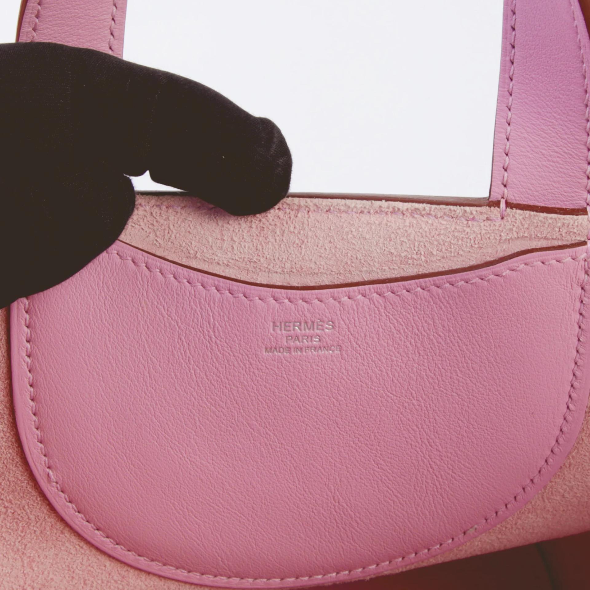 Excellent ( Rank SA ) HERMÈS In-The-Loop 18 Mauve Sylvestre (X9) Clemence Swift Palladium hardware B (2023) - 9