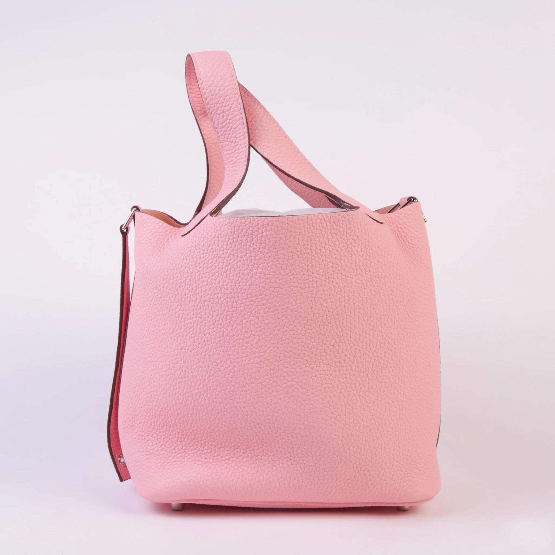 Unused ( Rank NS ) HERMÈS Picotin Lock PM Rose Sakura (3Q) Clemence Palladium hardware U (2022) - 4