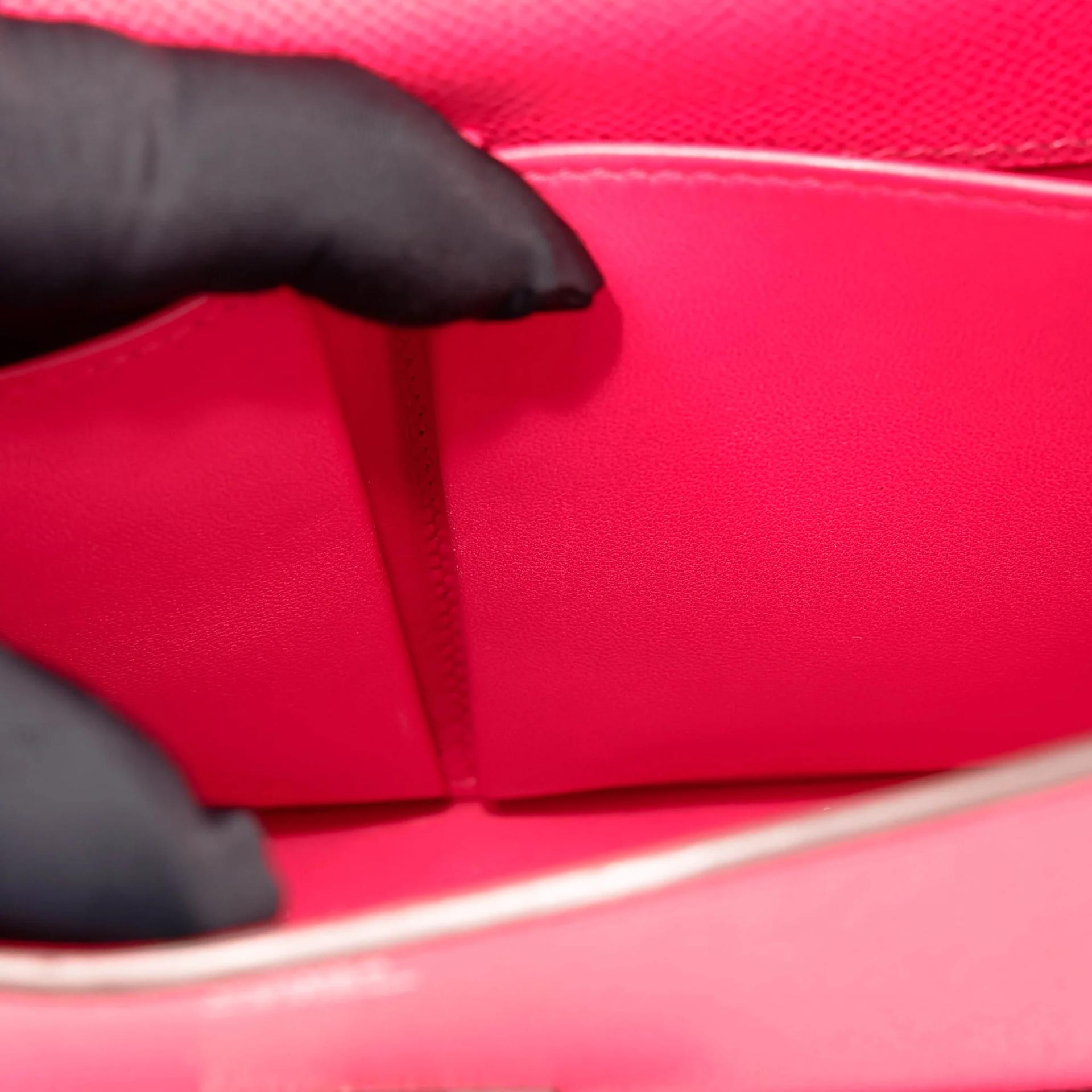 Very Good ( Rank A) HERMÈS Cinhetic Box Bag Rose Extreme (I6) Epsom Palladium hardware D (2019) - 24