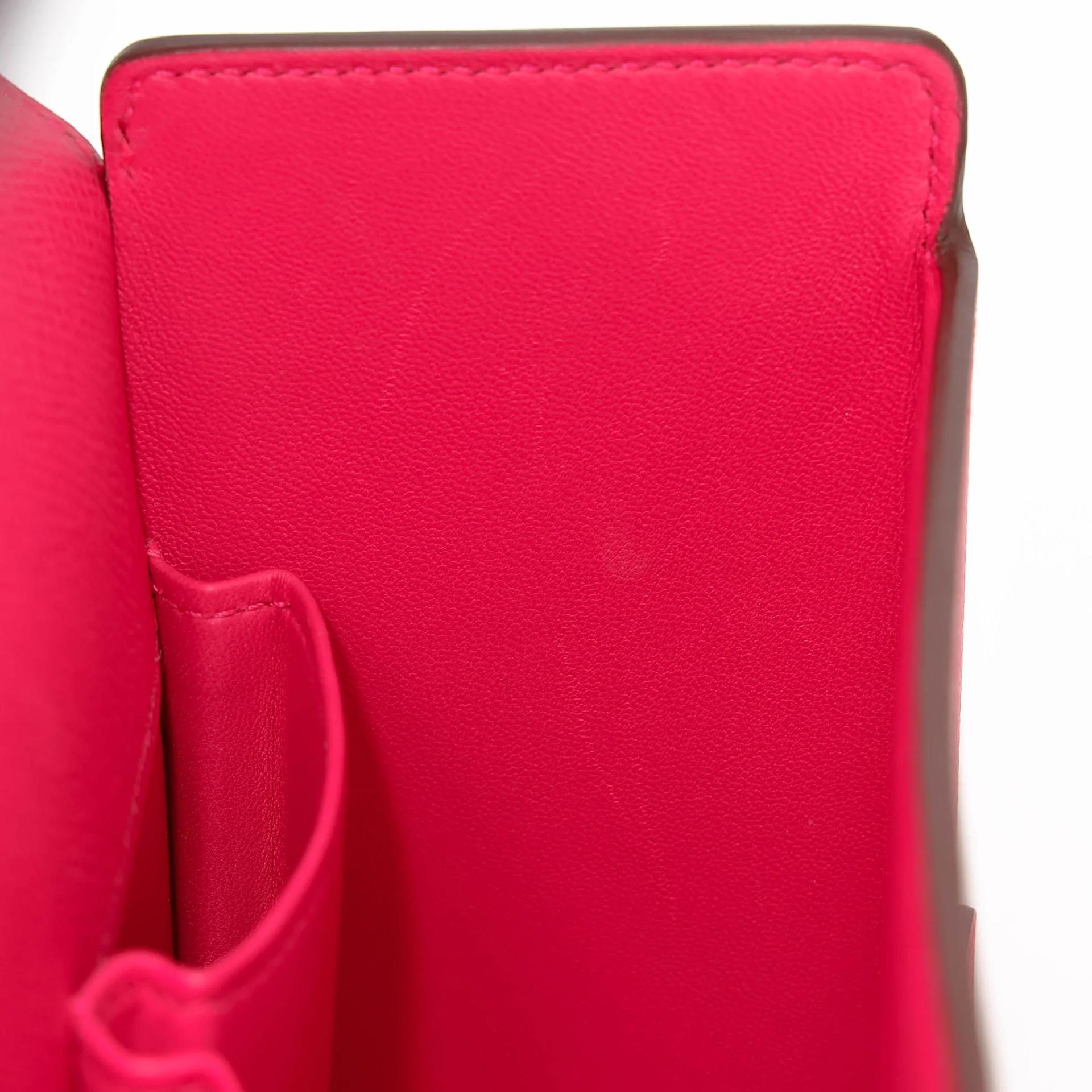 Very Good ( Rank A) HERMÈS Cinhetic Box Bag Rose Extreme (I6) Epsom Palladium hardware D (2019) - 26