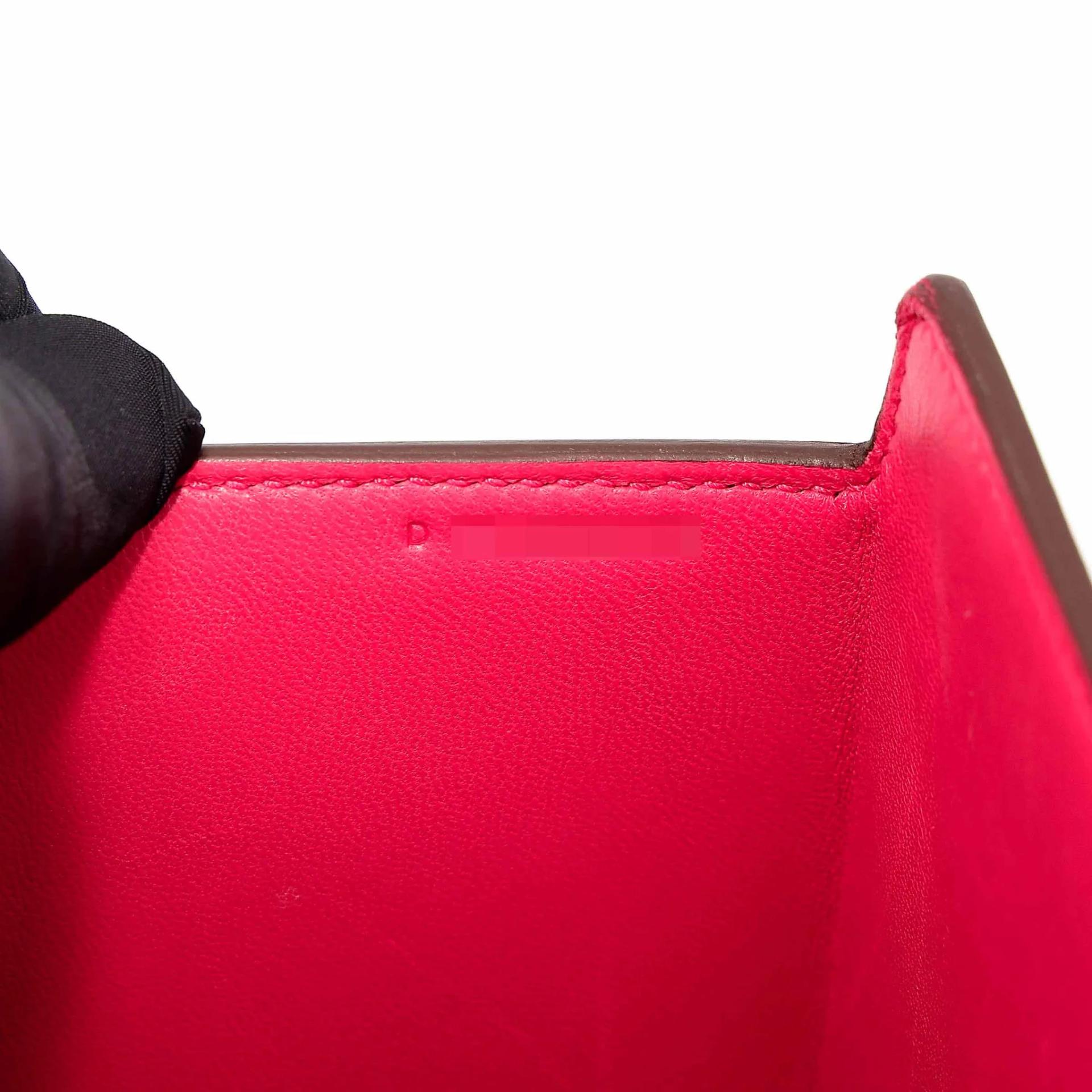 Very Good ( Rank A) HERMÈS Cinhetic Box Bag Rose Extreme (I6) Epsom Palladium hardware D (2019) - 28
