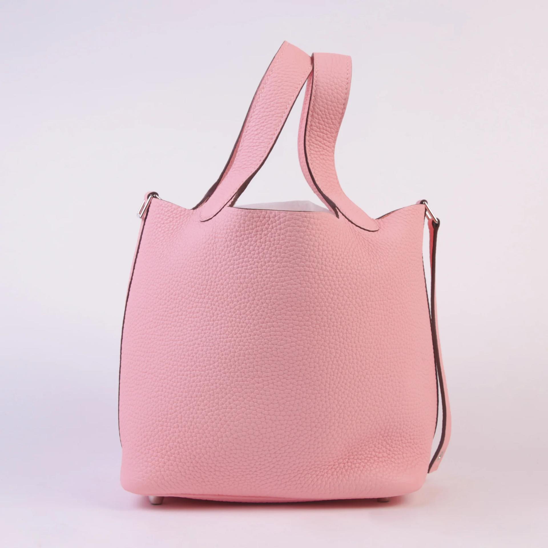 Unused ( Rank NS ) HERMÈS Picotin Lock PM Rose Sakura (3Q) Clemence Palladium hardware U (2022) - 5