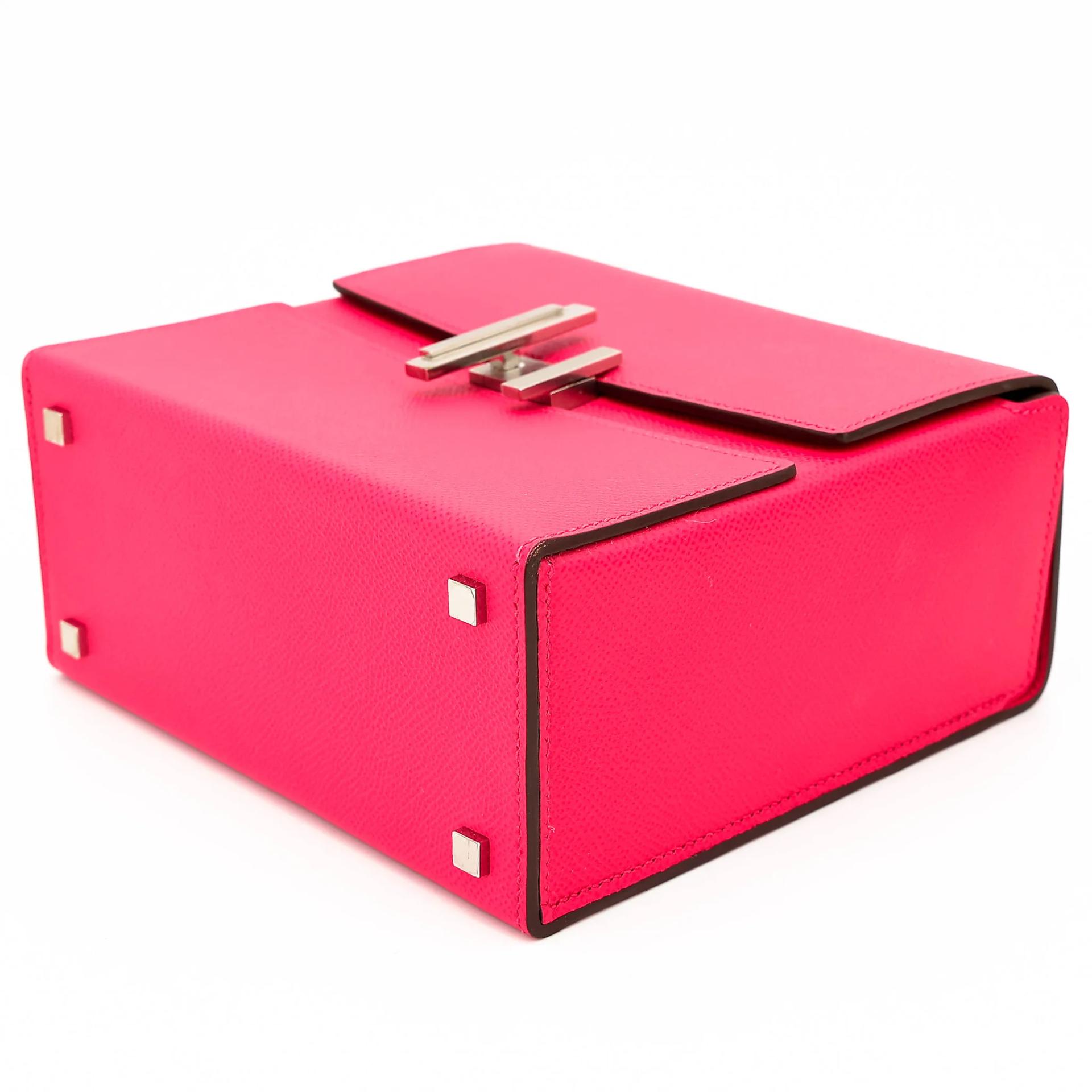 Very Good ( Rank A) HERMÈS Cinhetic Box Bag Rose Extreme (I6) Epsom Palladium hardware D (2019) - 5