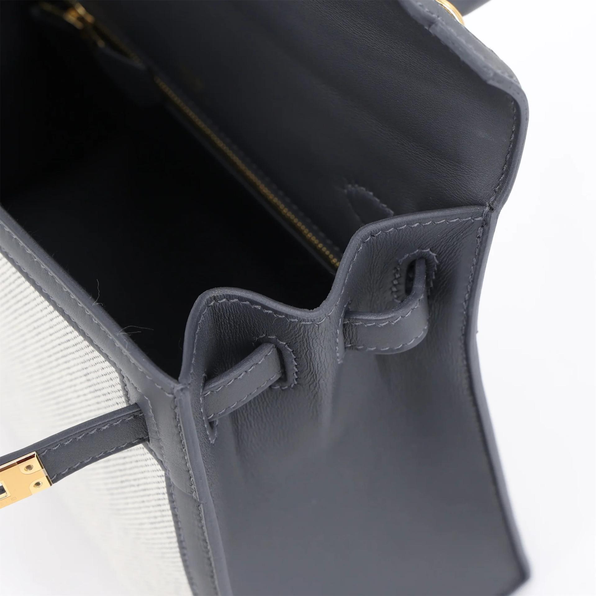 ランク N 新品 HERMÈS エルメス ケリー25 セリエ アルドワーズ (85) スイフト トワルアッシュ ゴールド金具 K刻印 (2025) - 14