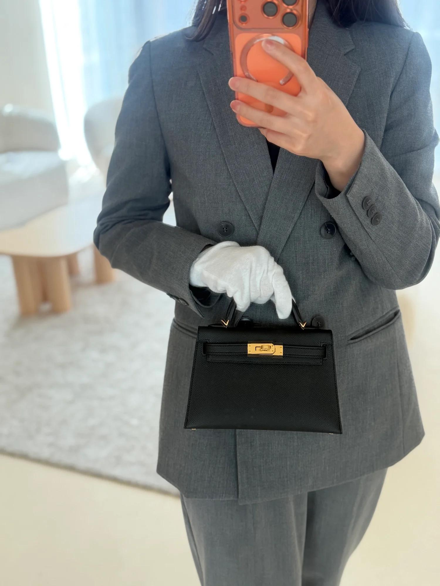 ランク N 新品 HERMÈS エルメス ミニケリー2 ブラック (89) エプソン ゴールド金具 G刻印 (2026) - 3