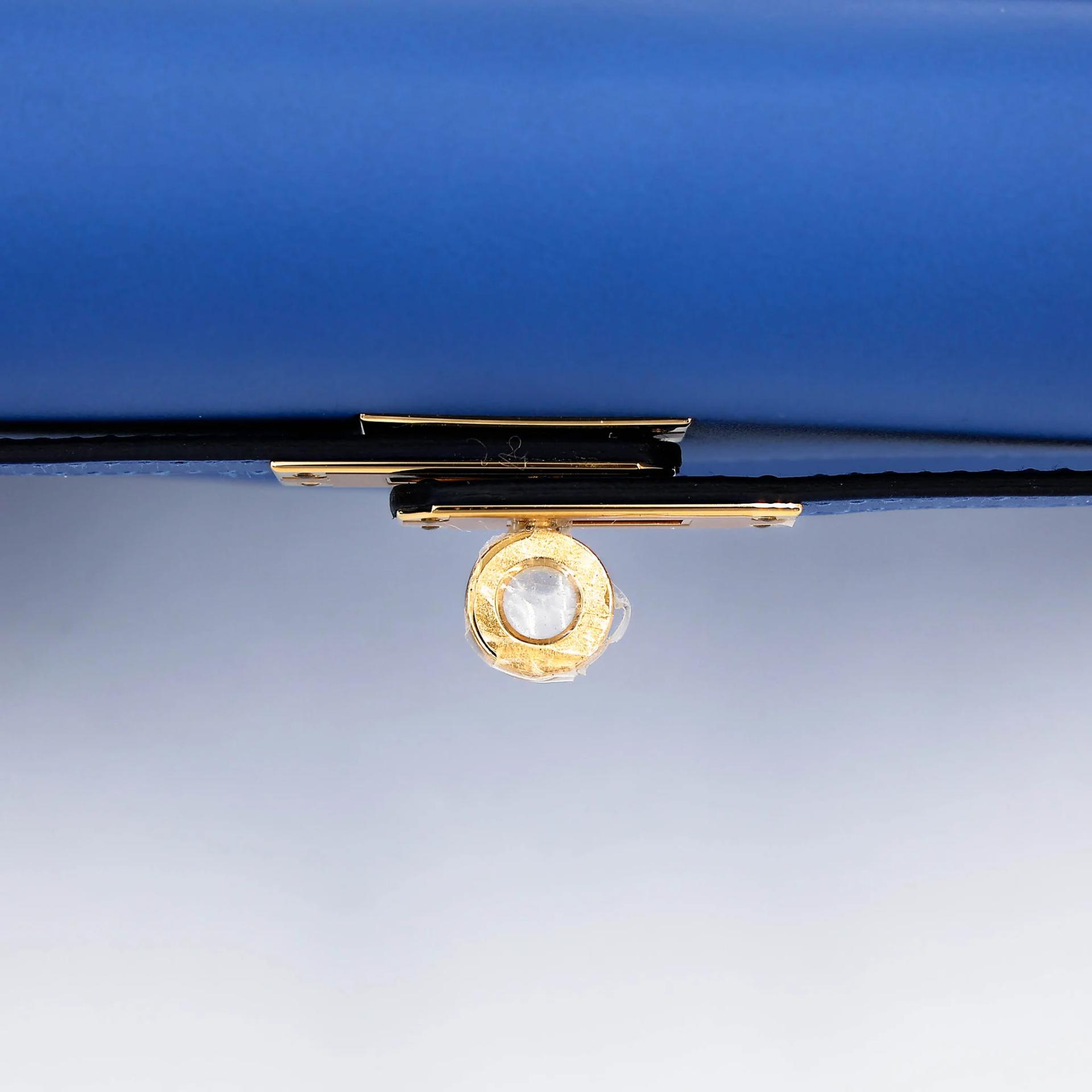 Unused ( Rank NS ) HERMÈS Kelly Danse Bleu France (71) Deep Blue (S4) Jonathan Gold hardware U (2022) - 8