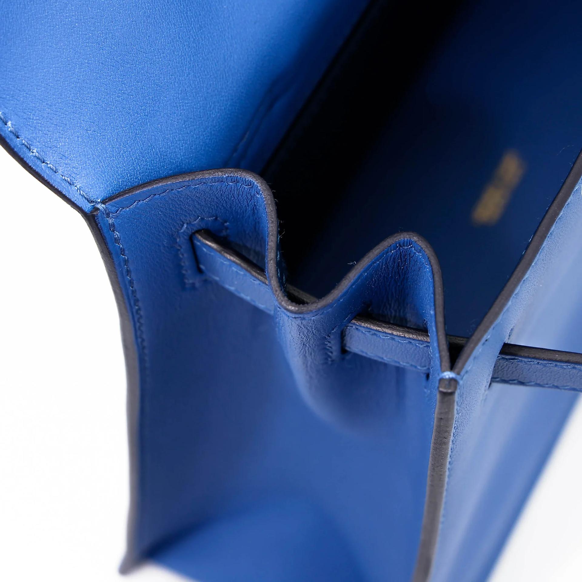 Unused ( Rank NS ) HERMÈS Kelly Danse Bleu France (71) Deep Blue (S4) Jonathan Gold hardware U (2022) - 15