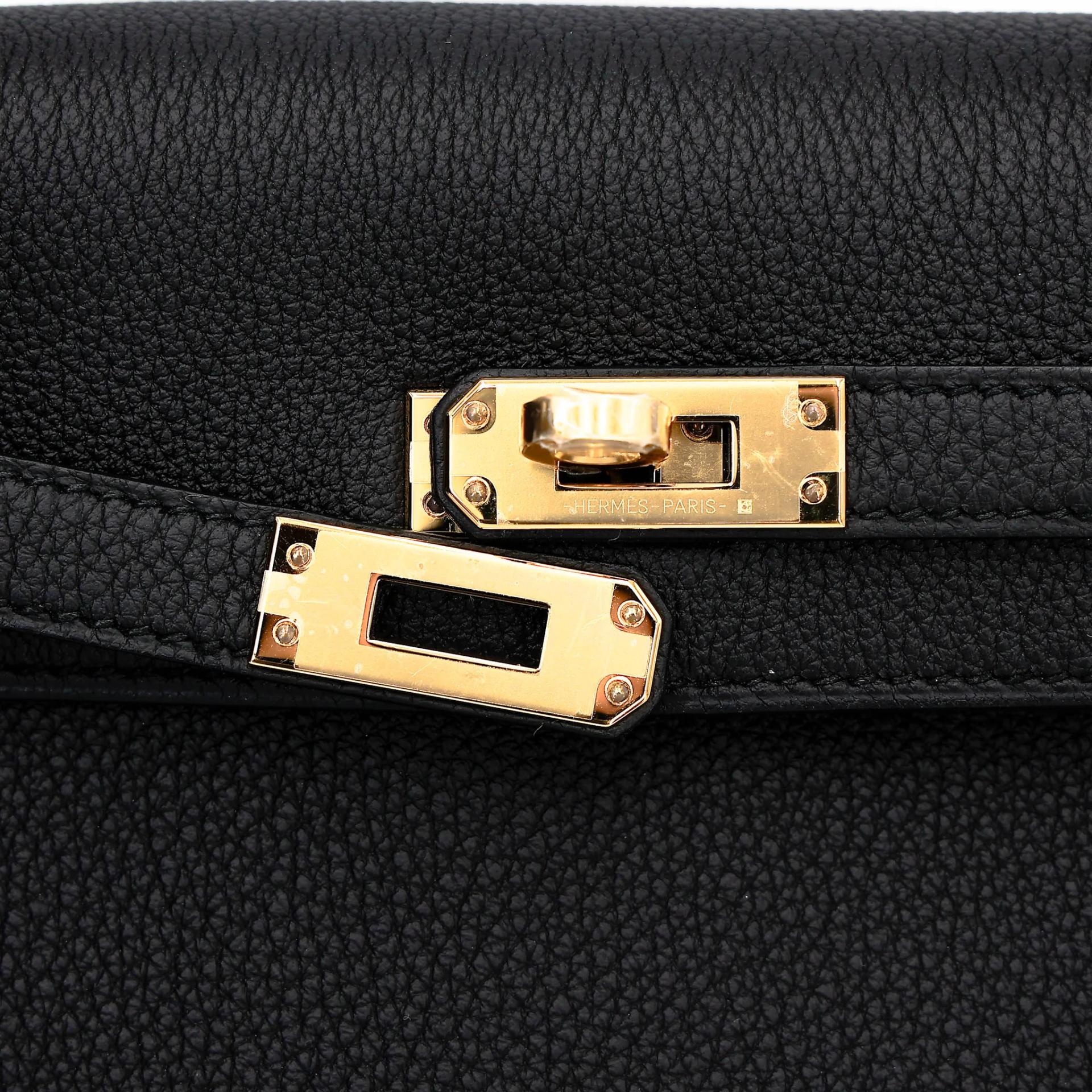 ランク N 新品 HERMÈS エルメス ケリー25 ブラック (89) トゴ ゴールド金具 G刻印 (2026) - 8