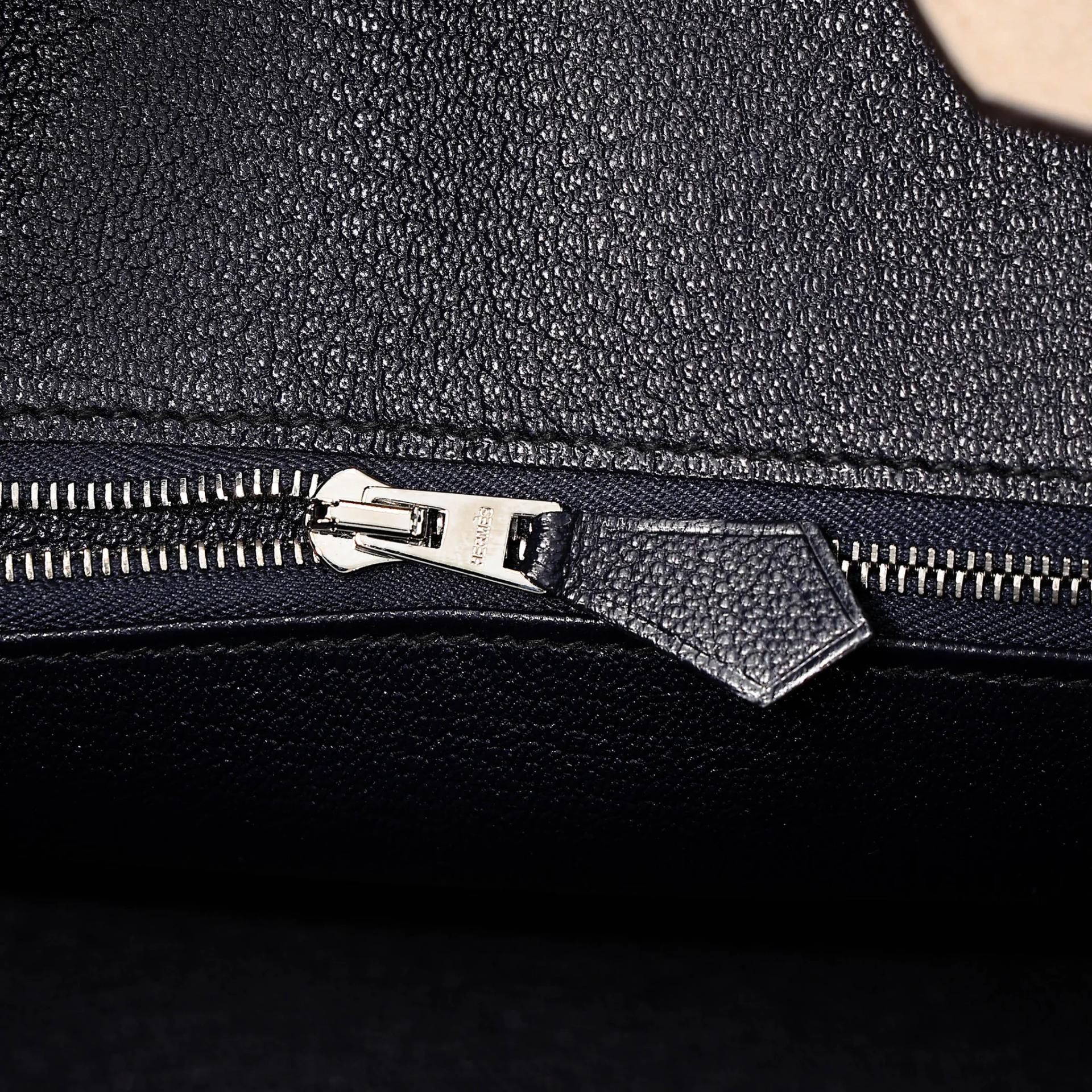 Unused ( Rank NS ) HERMÈS Special Order Birkin 25 HSS Verso Gris Tourterelle (81) Navy Togo Brushed Palladium B (2023) - 11