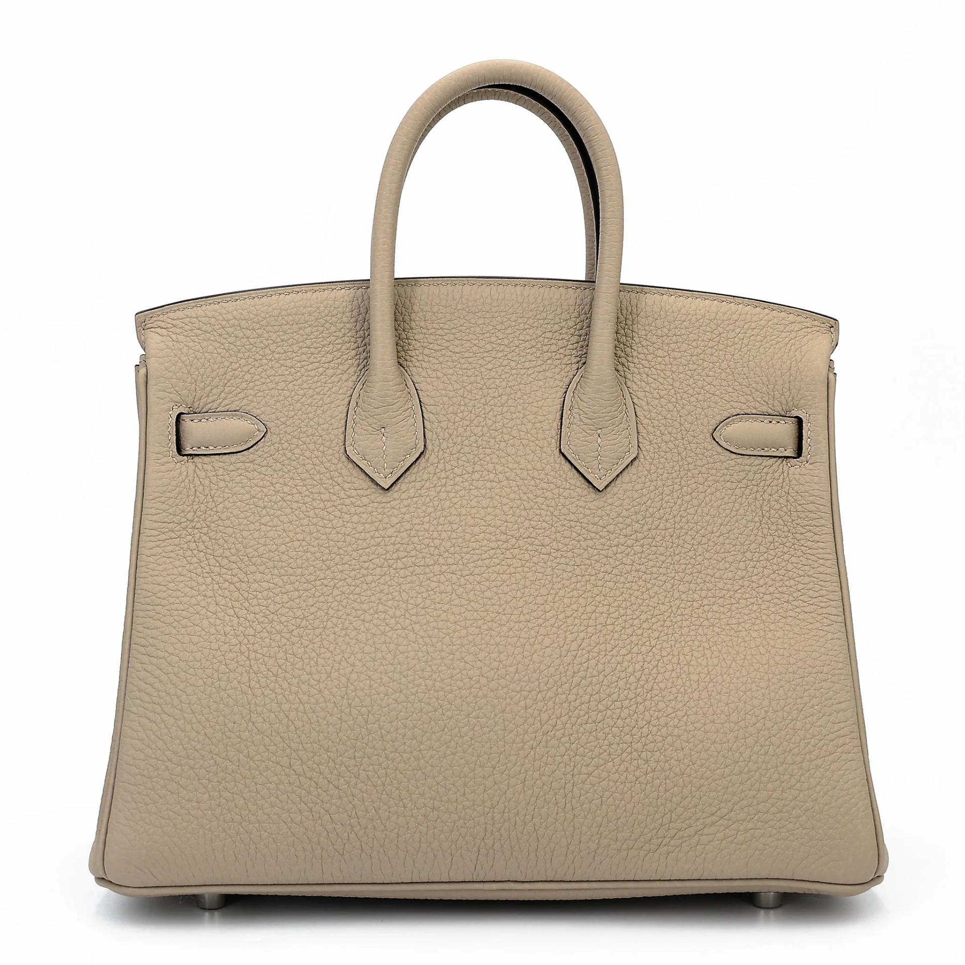 Unused ( Rank NS ) HERMÈS Special Order Birkin 25 HSS Verso Gris Tourterelle (81) Navy Togo Brushed Palladium B (2023) - 2