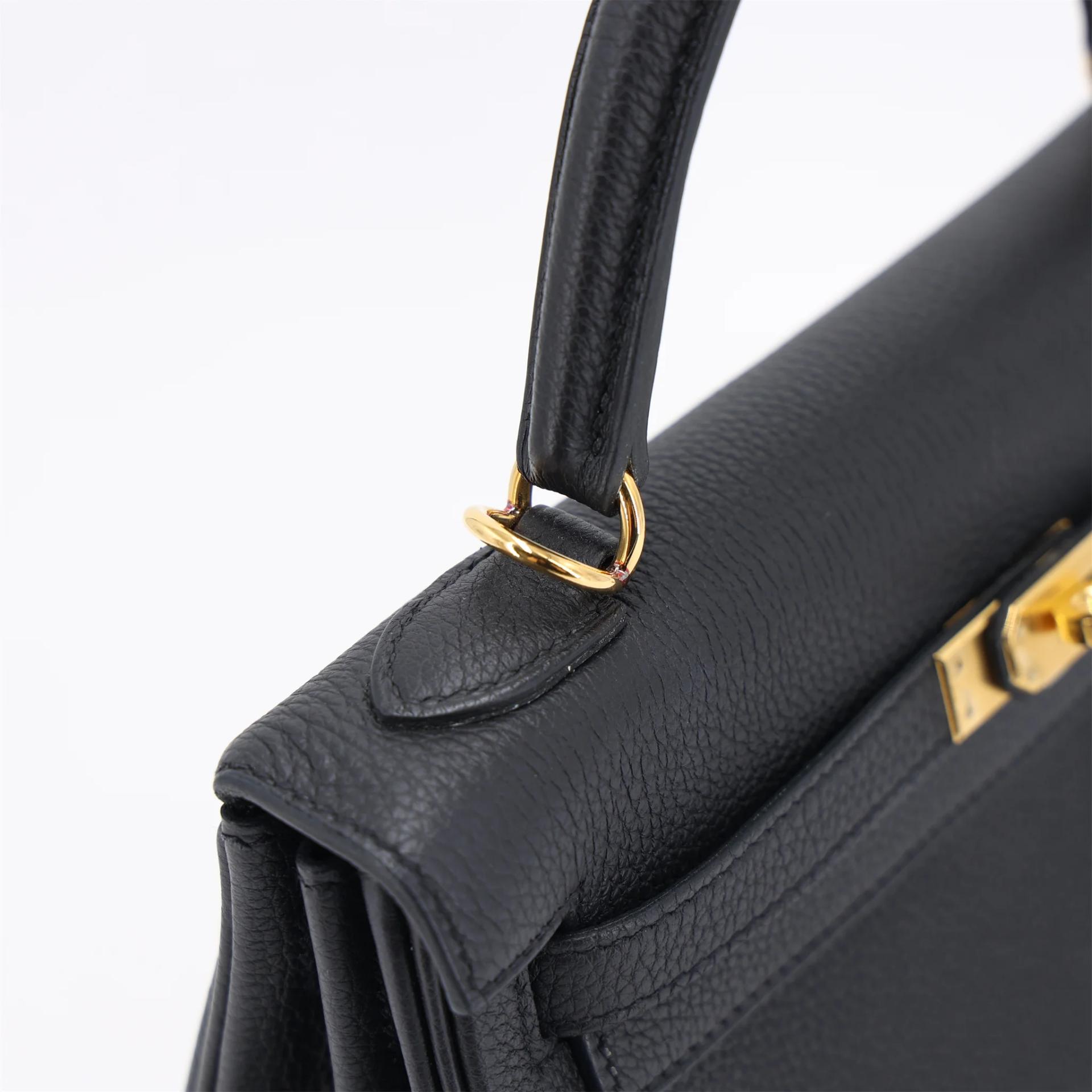ランク SA HERMÈS エルメス ケリー25 ブラック (89) トゴ ゴールド金具 Z刻印 (2021) - 16