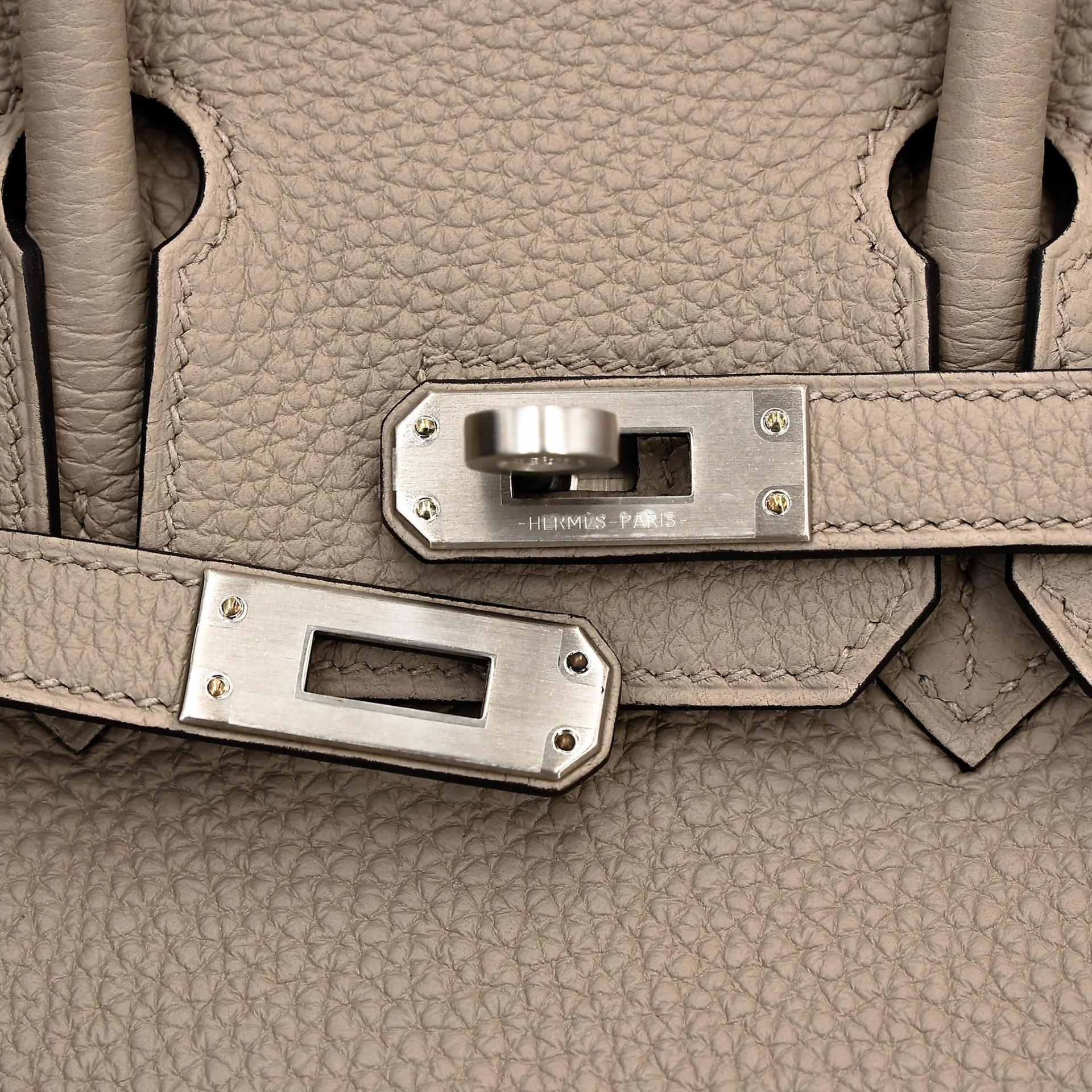 Unused ( Rank NS ) HERMÈS Special Order Birkin 25 HSS Verso Gris Tourterelle (81) Navy Togo Brushed Palladium B (2023) - 8