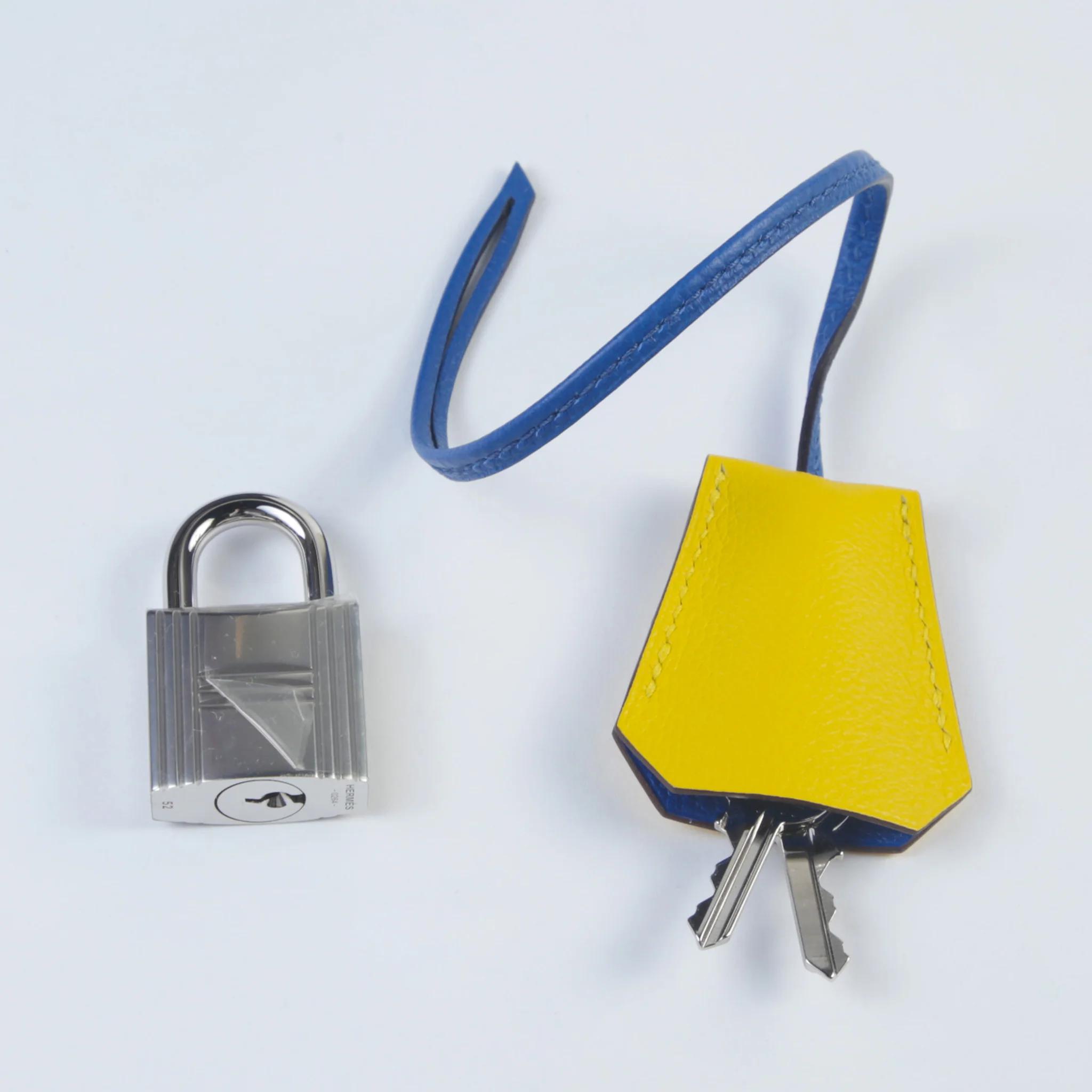 ランク NS 未使用品 HERMÈS エルメス オータクロア40 ブラック (89) ゴールド (37) ブルーロイヤル (O8) トゴ シルバー金具 W刻印 (2024) - 14