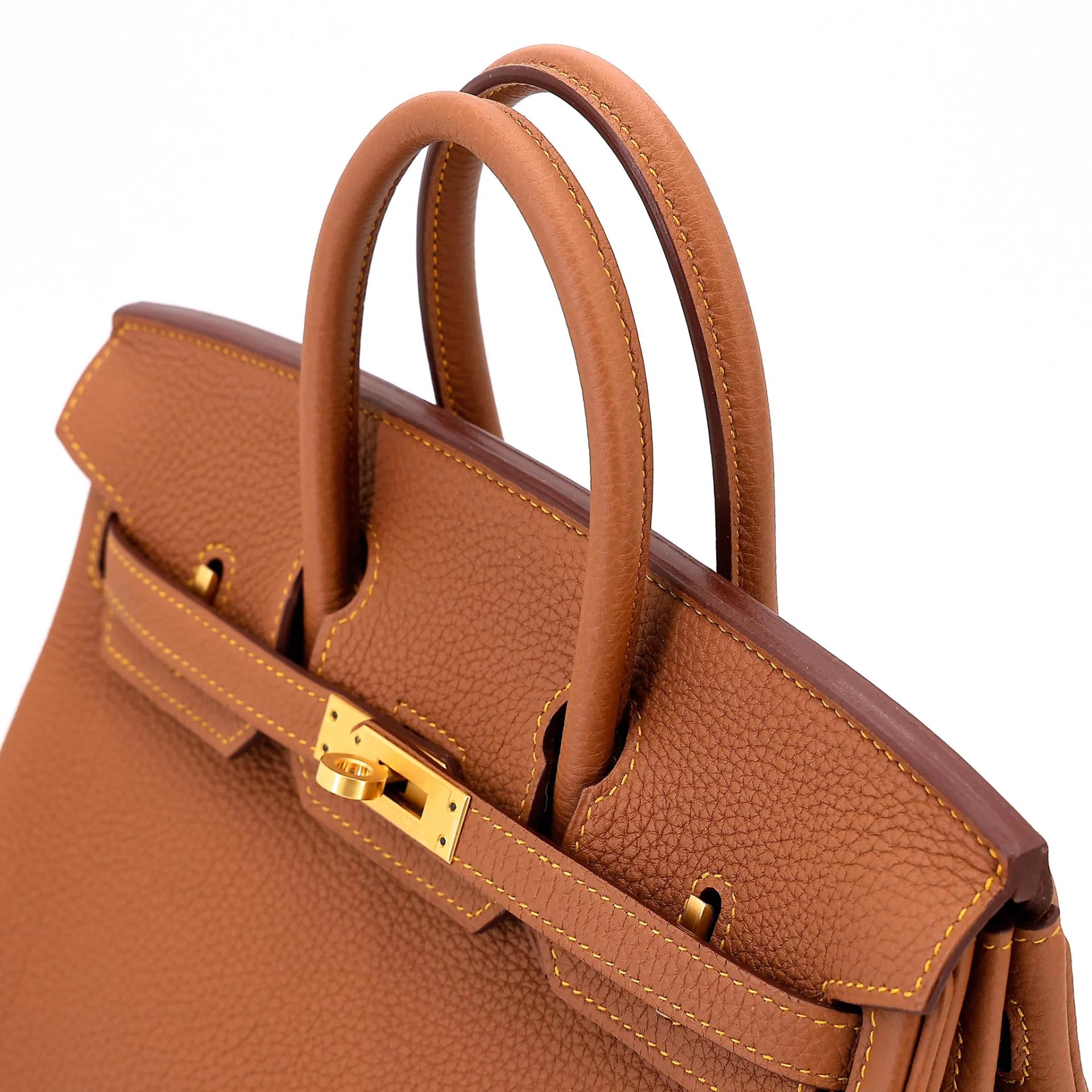 Unused ( Rank NS ) HERMÈS Special Order Birkin 25 HSS Verso Gold (37) Jaune Ambre (9D) Togo Brushed Gold hardware Y (2020) - 3