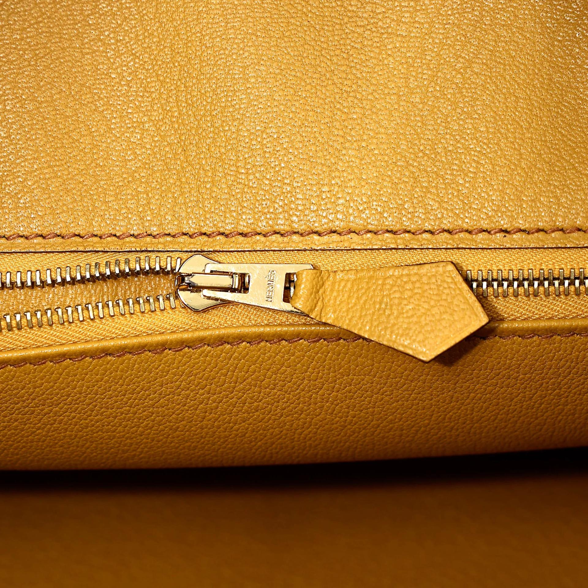 Unused ( Rank NS ) HERMÈS Special Order Birkin 25 HSS Verso Gold (37) Jaune Ambre (9D) Togo Brushed Gold hardware Y (2020) - 11