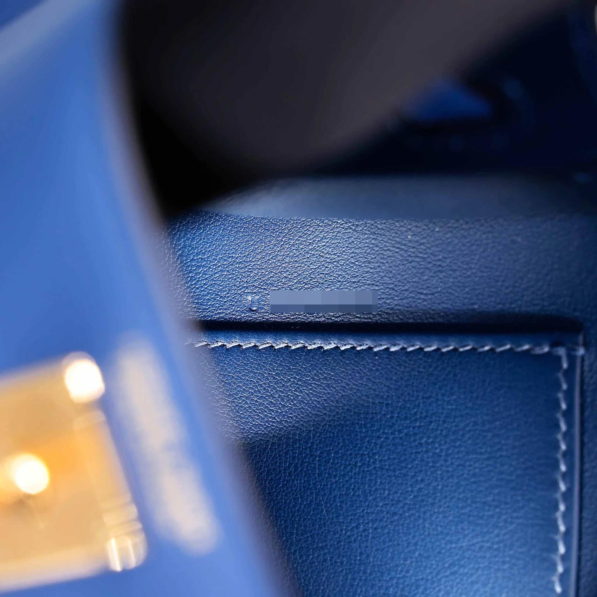 Unused ( Rank NS ) HERMÈS Kelly Danse Bleu France (71) Deep Blue (S4) Jonathan Gold hardware U (2022) - 13