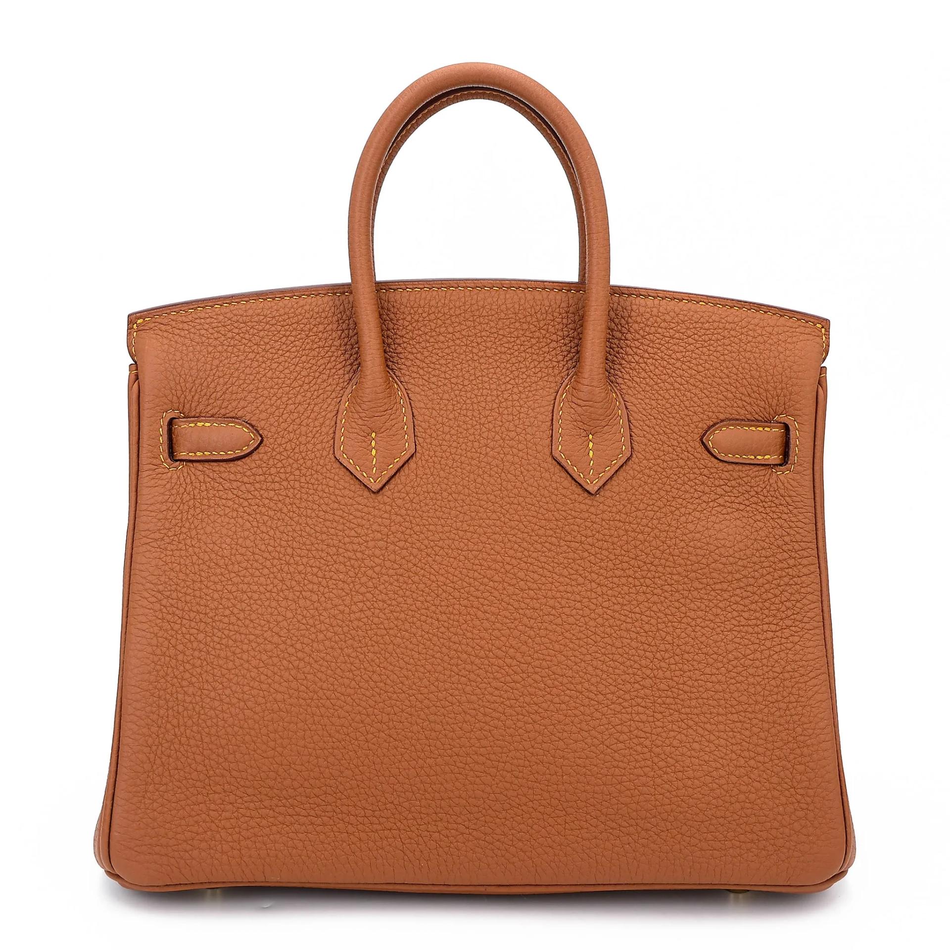 Unused ( Rank NS ) HERMÈS Special Order Birkin 25 HSS Verso Gold (37) Jaune Ambre (9D) Togo Brushed Gold hardware Y (2020) - 2