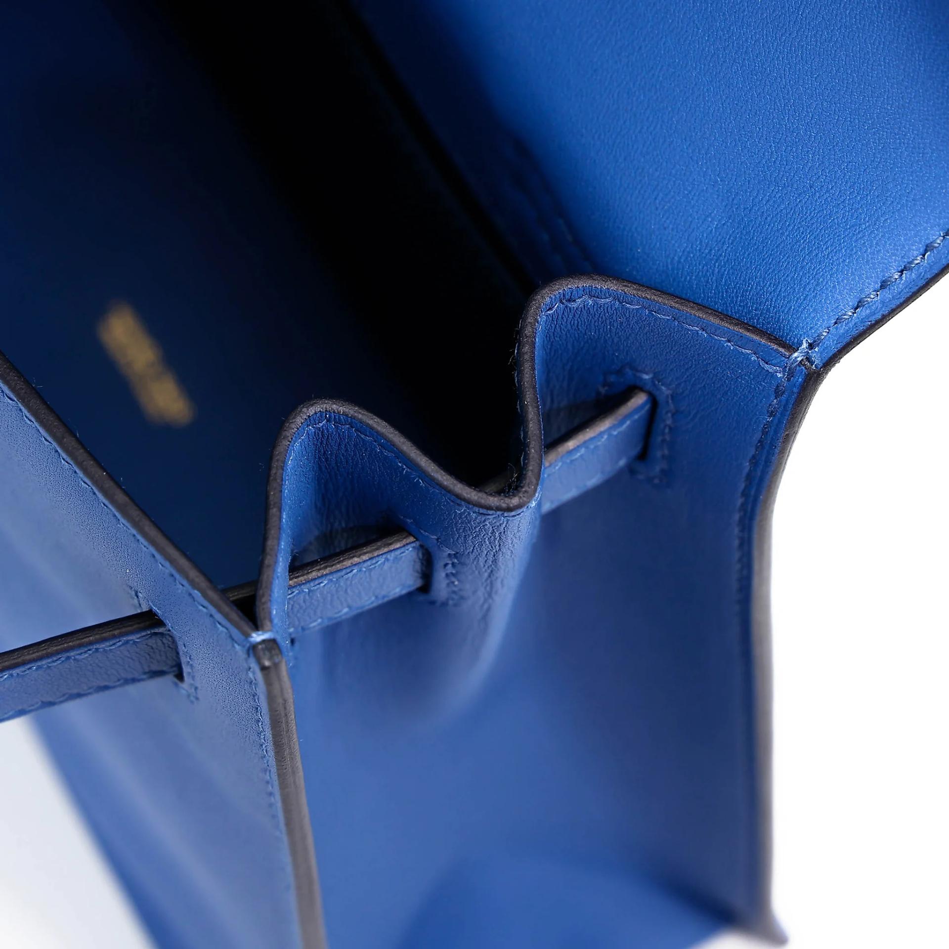 Unused ( Rank NS ) HERMÈS Kelly Danse Bleu France (71) Deep Blue (S4) Jonathan Gold hardware U (2022) - 14