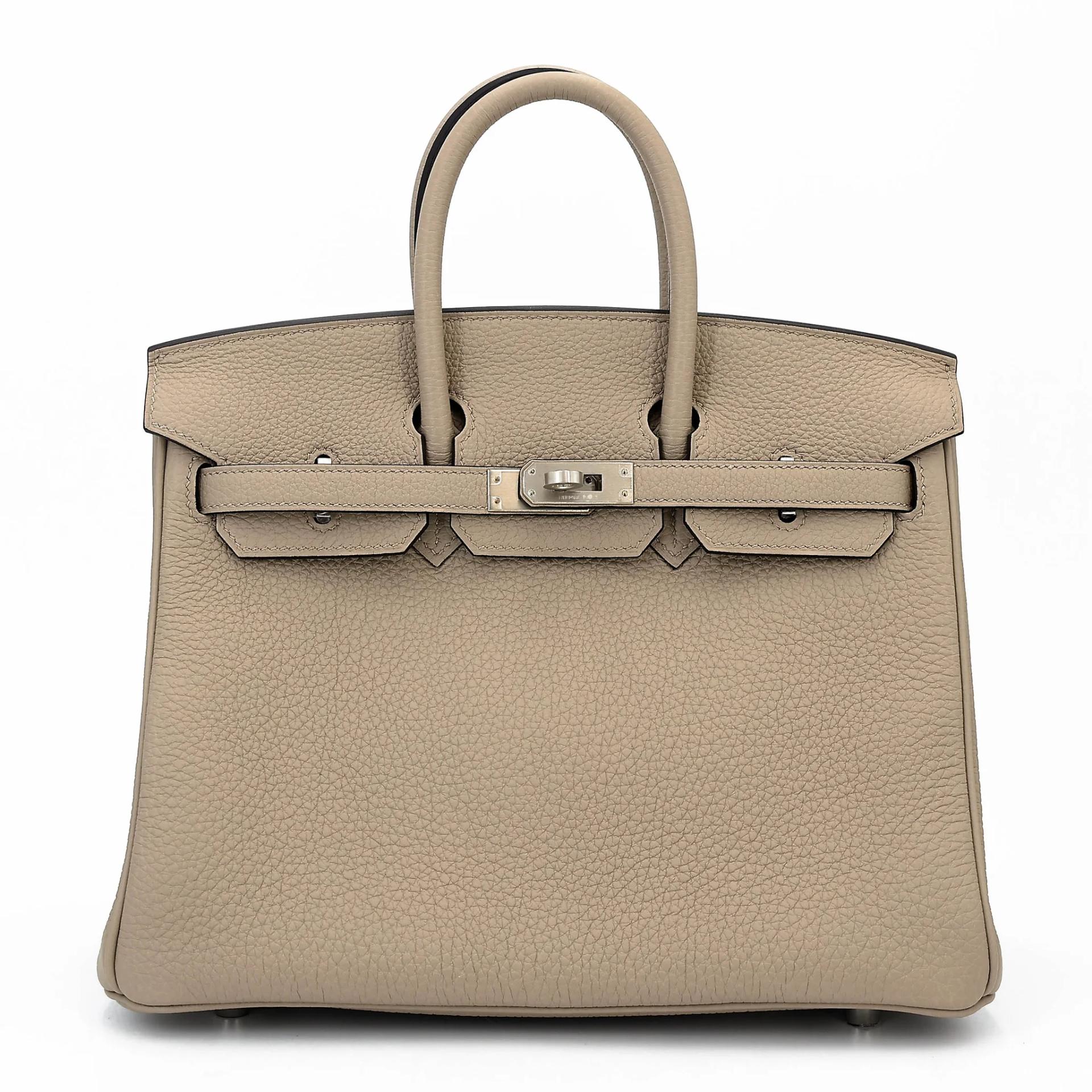 Unused ( Rank NS ) HERMÈS Special Order Birkin 25 HSS Verso Gris Tourterelle (81) Navy Togo Brushed Palladium B (2023) - 1