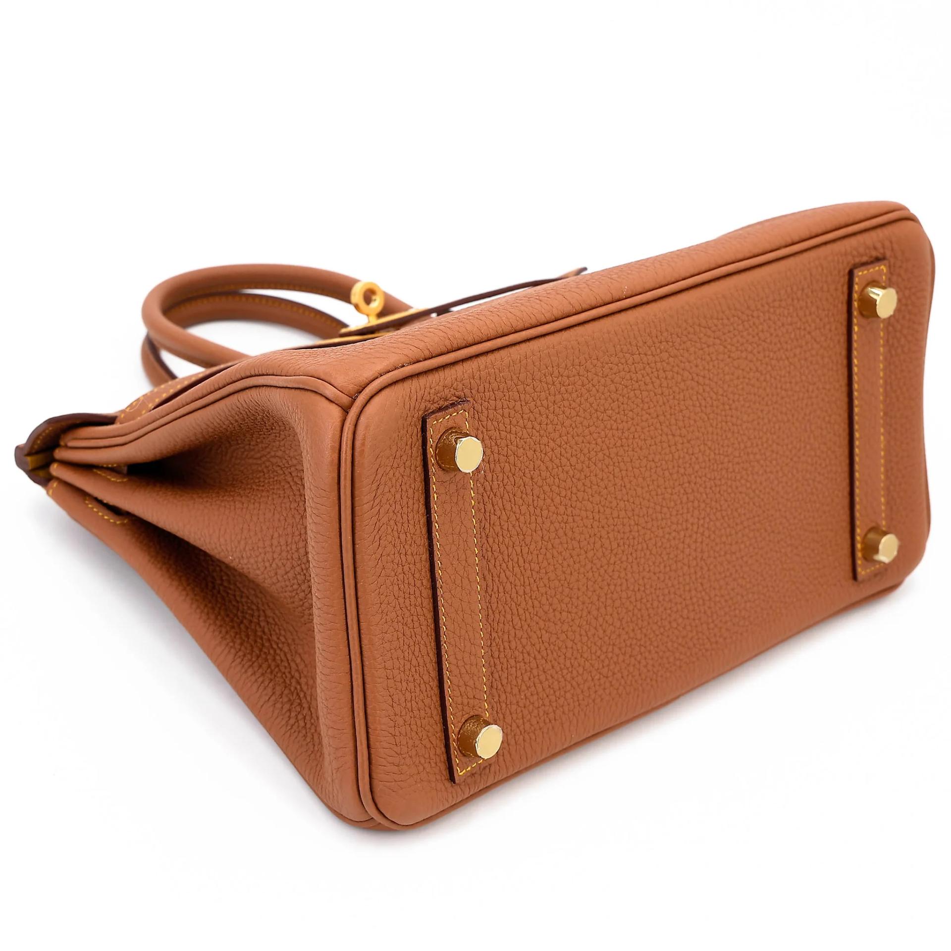 Unused ( Rank NS ) HERMÈS Special Order Birkin 25 HSS Verso Gold (37) Jaune Ambre (9D) Togo Brushed Gold hardware Y (2020) - 5
