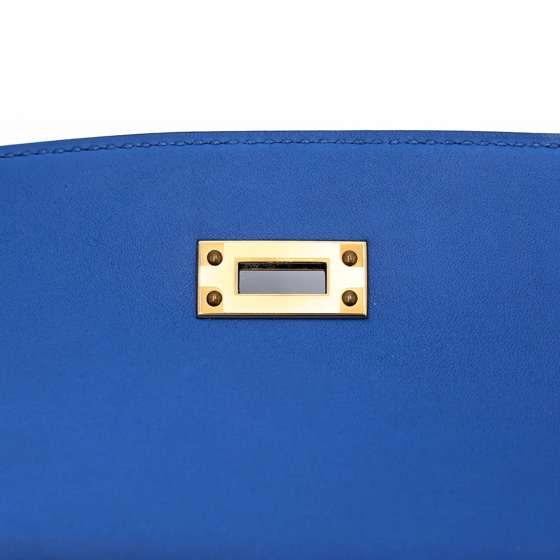 Unused ( Rank NS ) HERMÈS Kelly Danse Bleu France (71) Deep Blue (S4) Jonathan Gold hardware U (2022) - 10