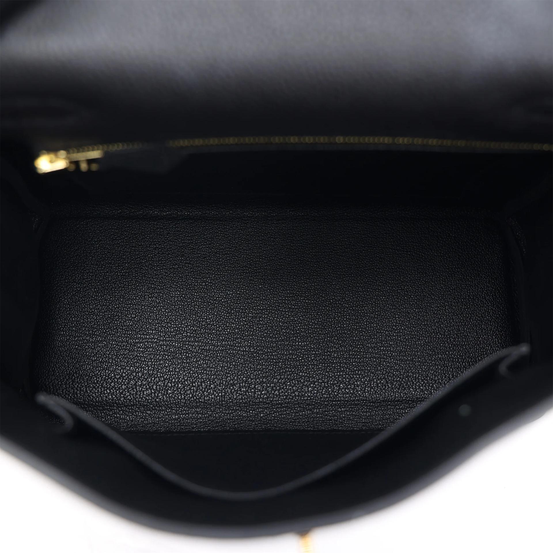 ランク SA HERMÈS エルメス ケリー25 ブラック (89) トゴ ゴールド金具 Z刻印 (2021) - 11