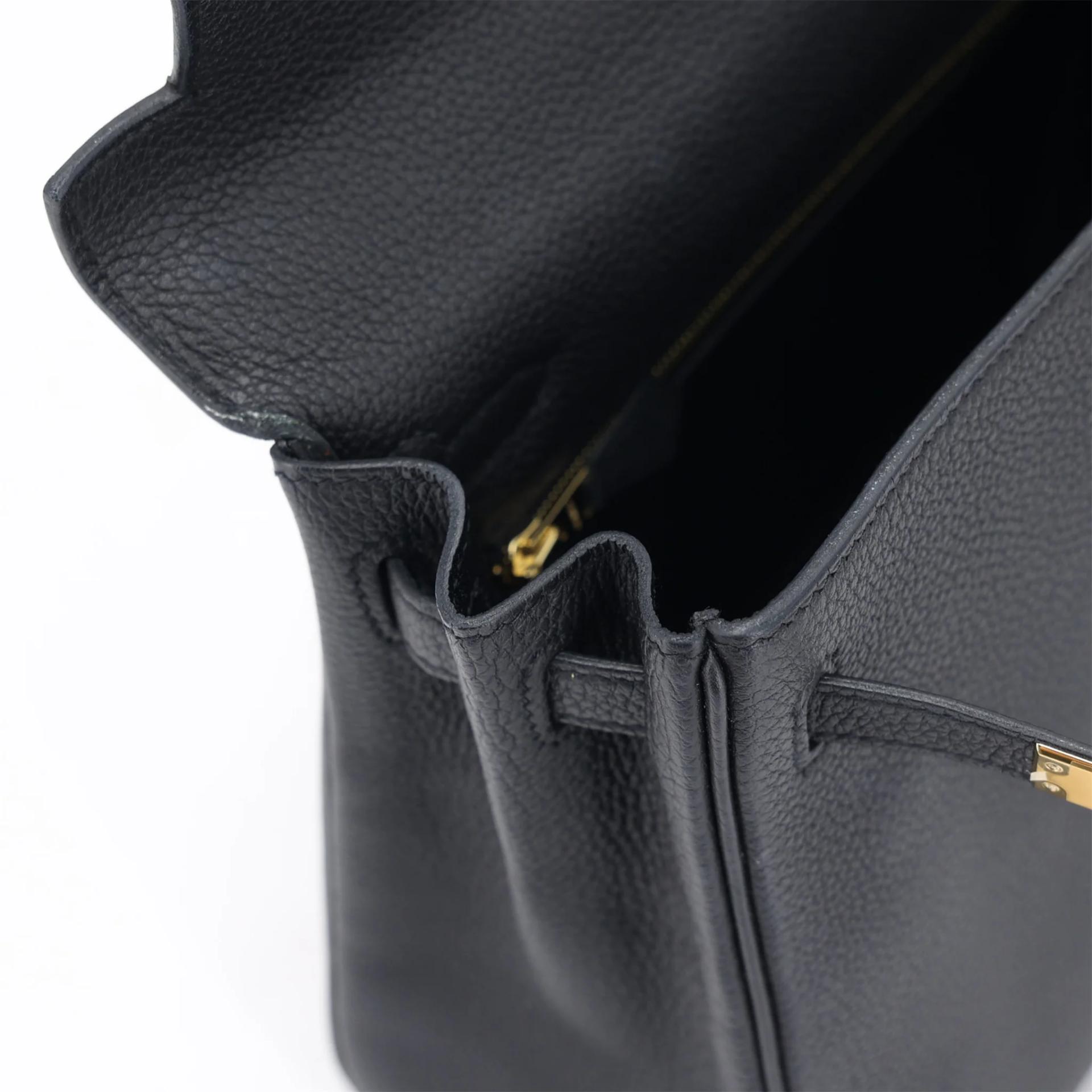 ランク SA HERMÈS エルメス ケリー25 ブラック (89) トゴ ゴールド金具 Z刻印 (2021) - 12