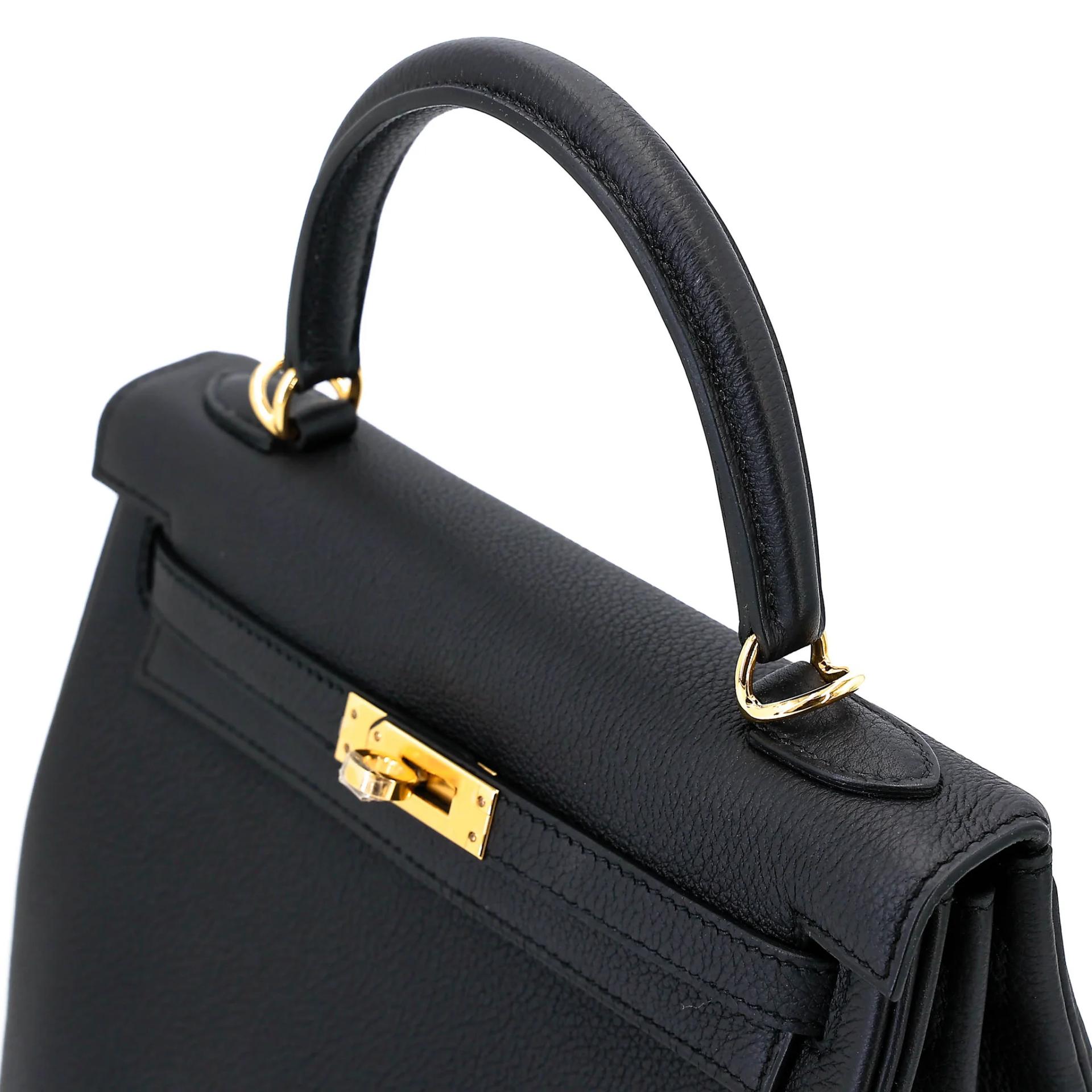 ランク N 新品 HERMÈS エルメス ケリー25 ブラック (89) トゴ ゴールド金具 G刻印 (2026) - 3