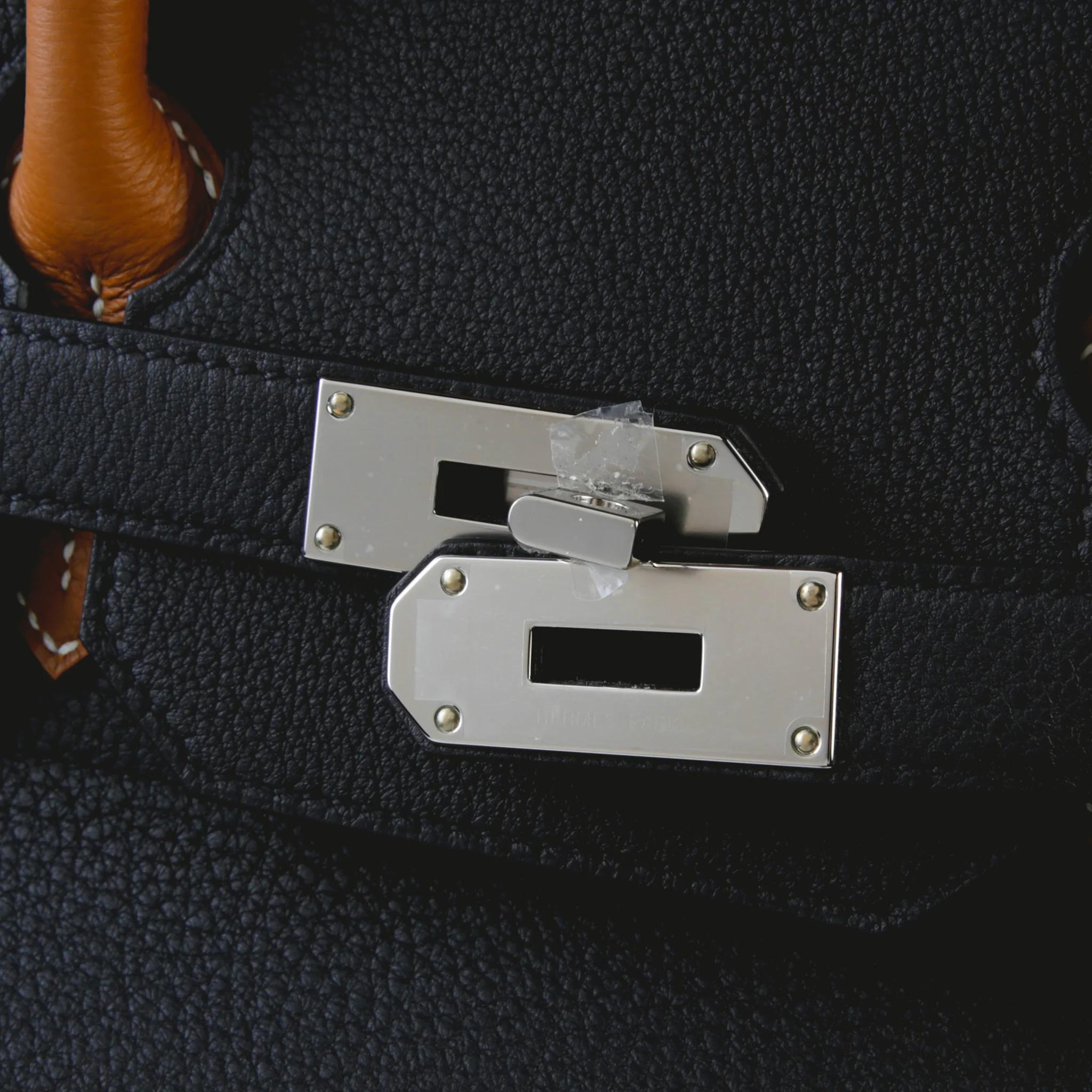 ランク NS 未使用品 HERMÈS エルメス オータクロア40 ブラック (89) ゴールド (37) ブルーロイヤル (O8) トゴ シルバー金具 W刻印 (2024) - 8