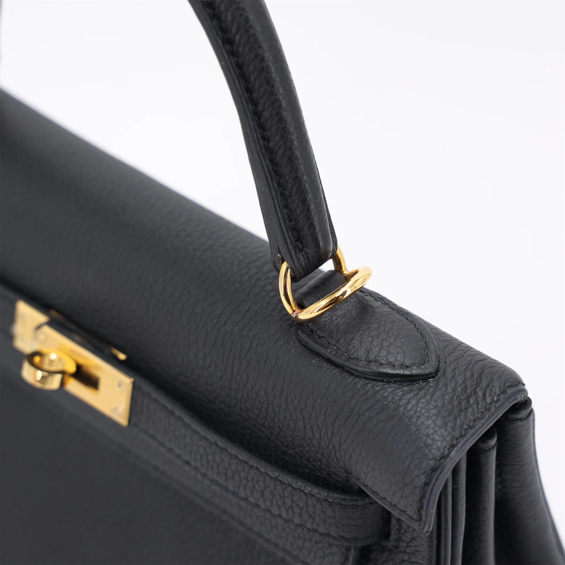 ランク SA HERMÈS エルメス ケリー25 ブラック (89) トゴ ゴールド金具 Z刻印 (2021) - 17