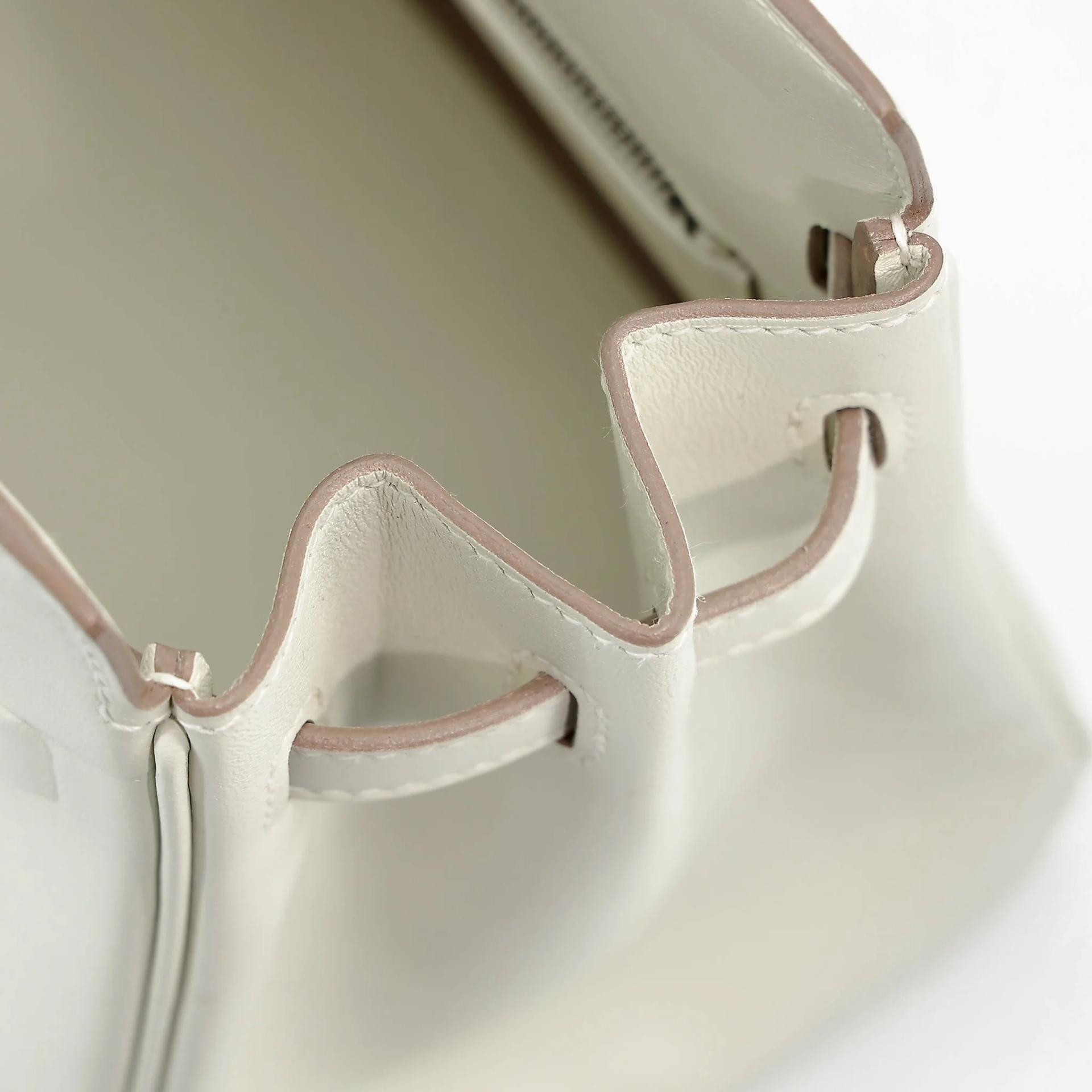 ランク SA HERMÈS エルメス 限定品 バーキン25 シャドー マッシュルーム (0T) スイフト シルバー金具 B刻印 (2023) - 21
