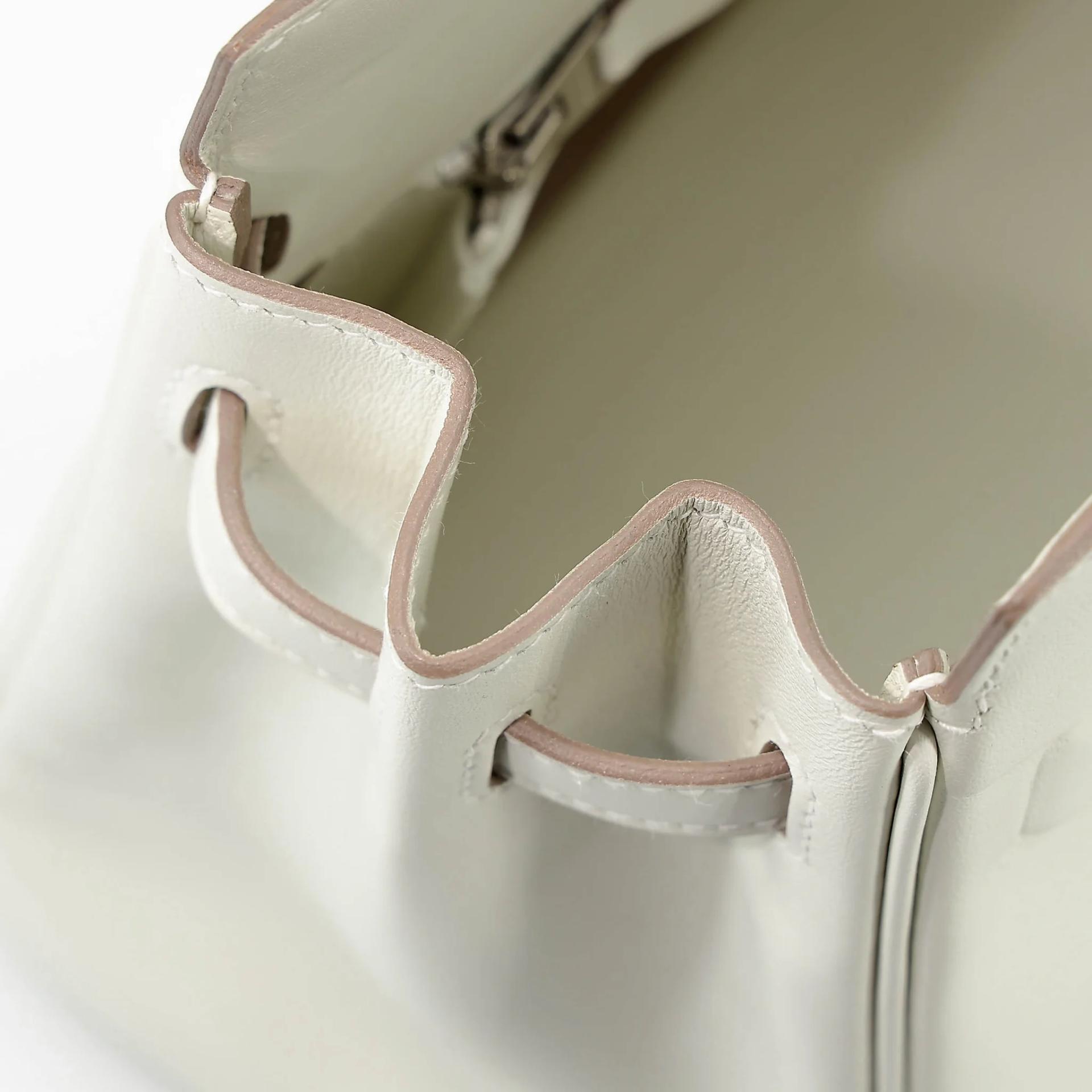 ランク SA HERMÈS エルメス 限定品 バーキン25 シャドー マッシュルーム (0T) スイフト シルバー金具 B刻印 (2023) - 22