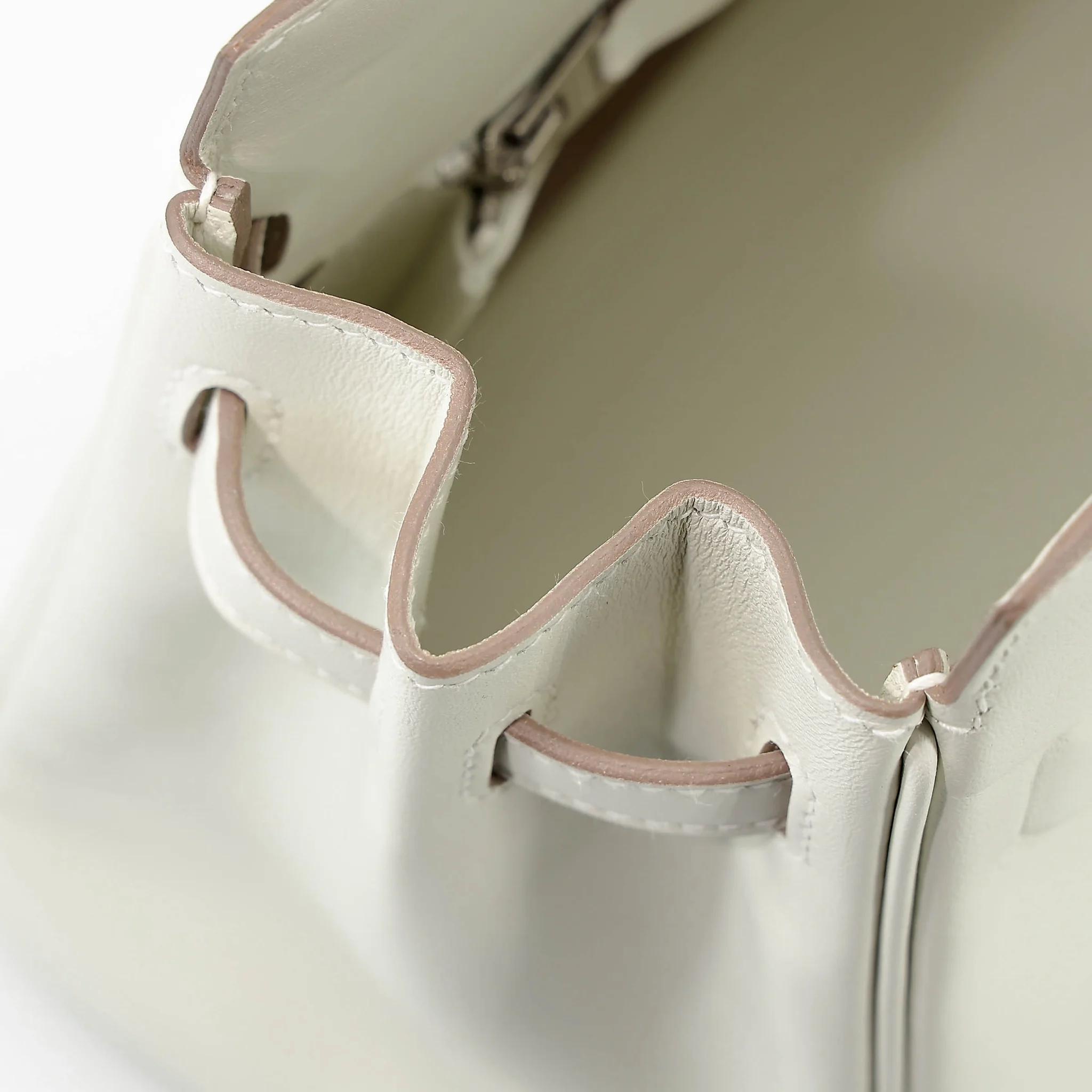 Excellent ( Rank SA ) HERMÈS Limited Edition Birkin 25 Shadow Mushroom (0T) Swift Palladium hardware B (2023) - 22