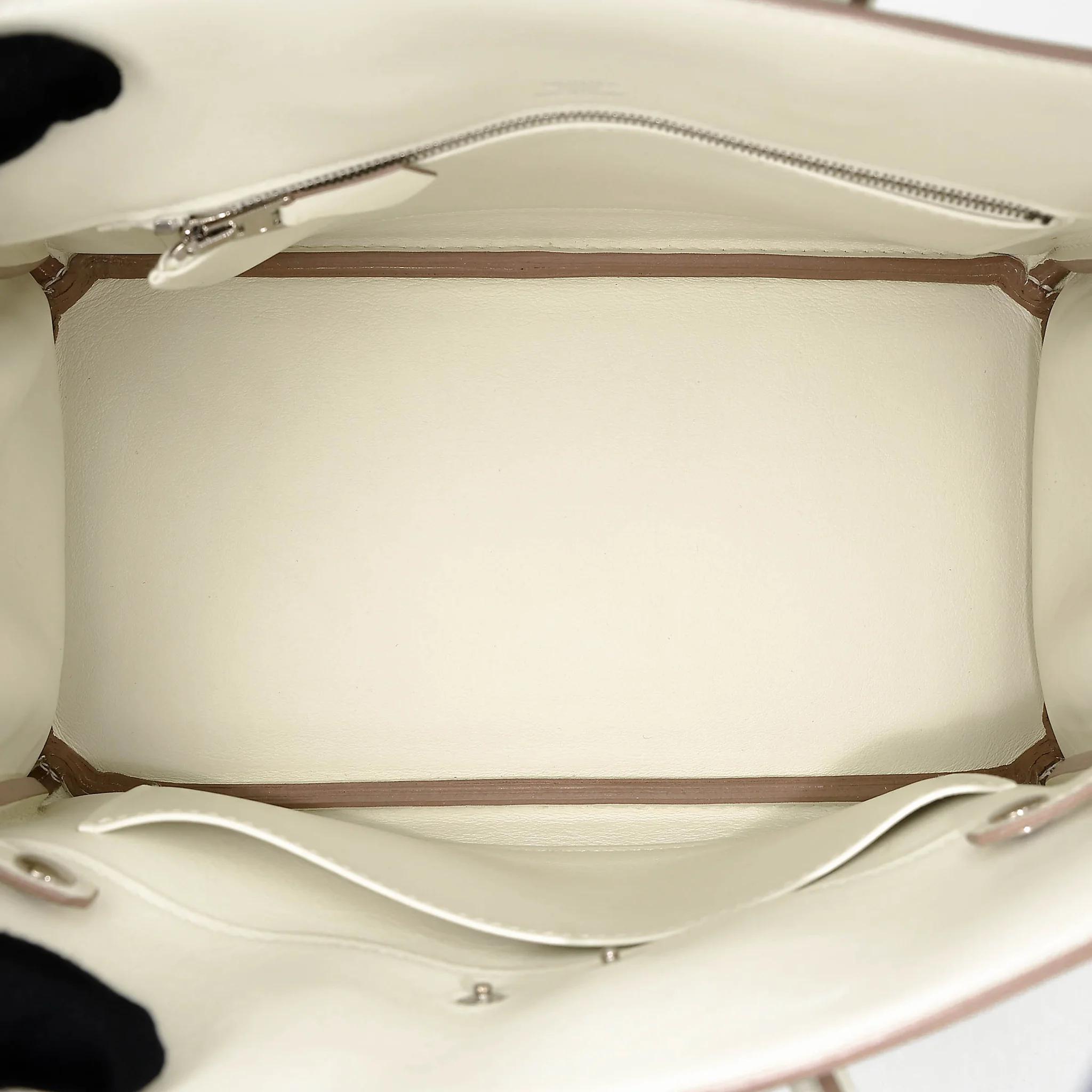 Excellent ( Rank SA ) HERMÈS Limited Edition Birkin 25 Shadow Mushroom (0T) Swift Palladium hardware B (2023) - 23