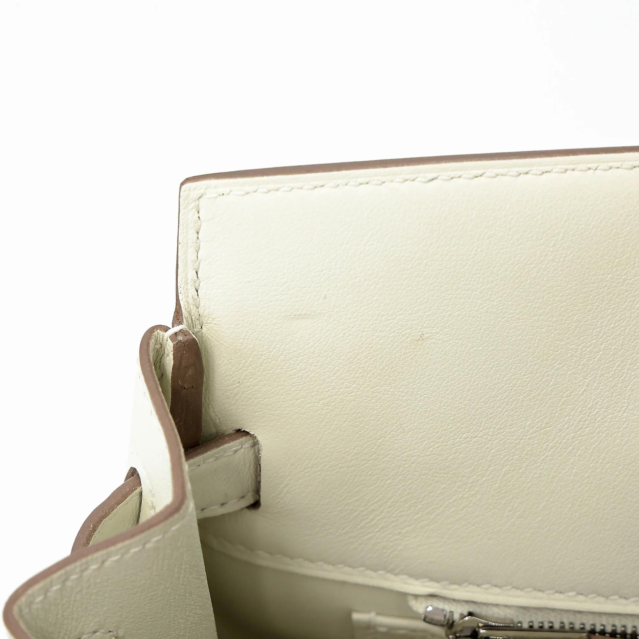 Excellent ( Rank SA ) HERMÈS Limited Edition Birkin 25 Shadow Mushroom (0T) Swift Palladium hardware B (2023) - 16