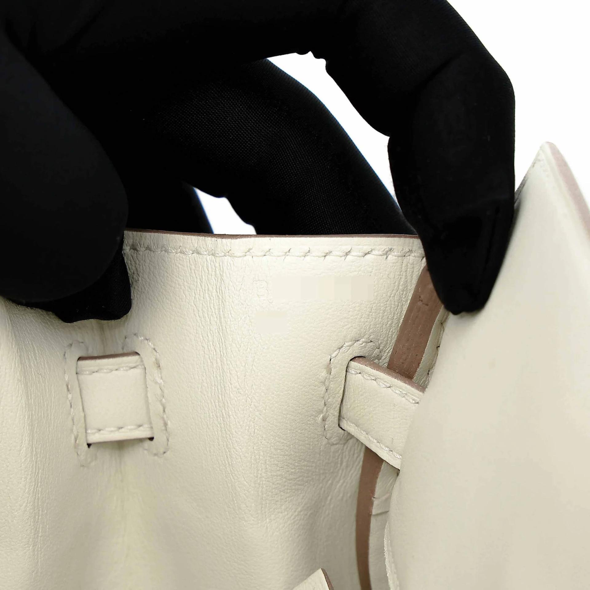 ランク SA HERMÈS エルメス 限定品 バーキン25 シャドー マッシュルーム (0T) スイフト シルバー金具 B刻印 (2023) - 20