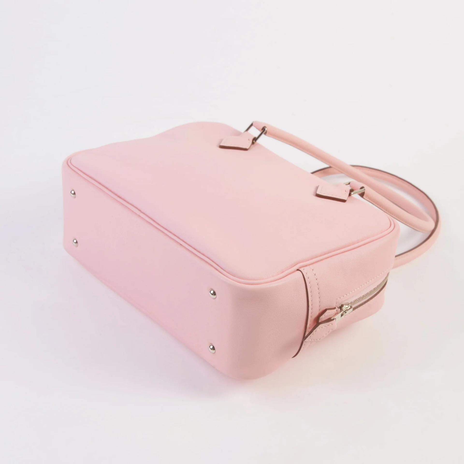 Very Good ( Rank A) HERMÈS Plume Mini Rose Sakura (3Q) Swift Palladium hardware T (2015) - 5