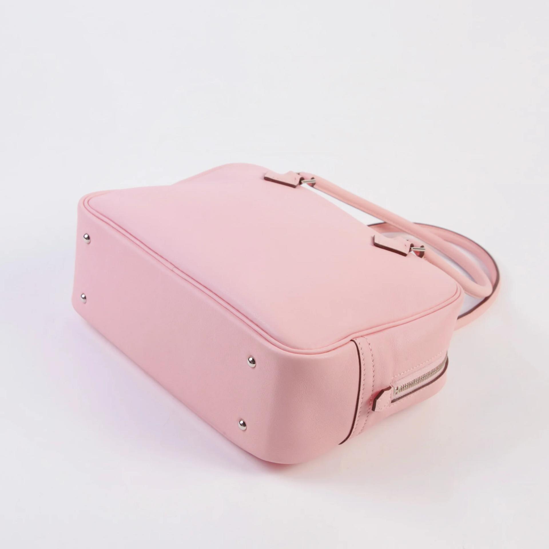 Very Good ( Rank A) HERMÈS Plume Mini Rose Sakura (3Q) Swift Palladium hardware T (2015) - 7