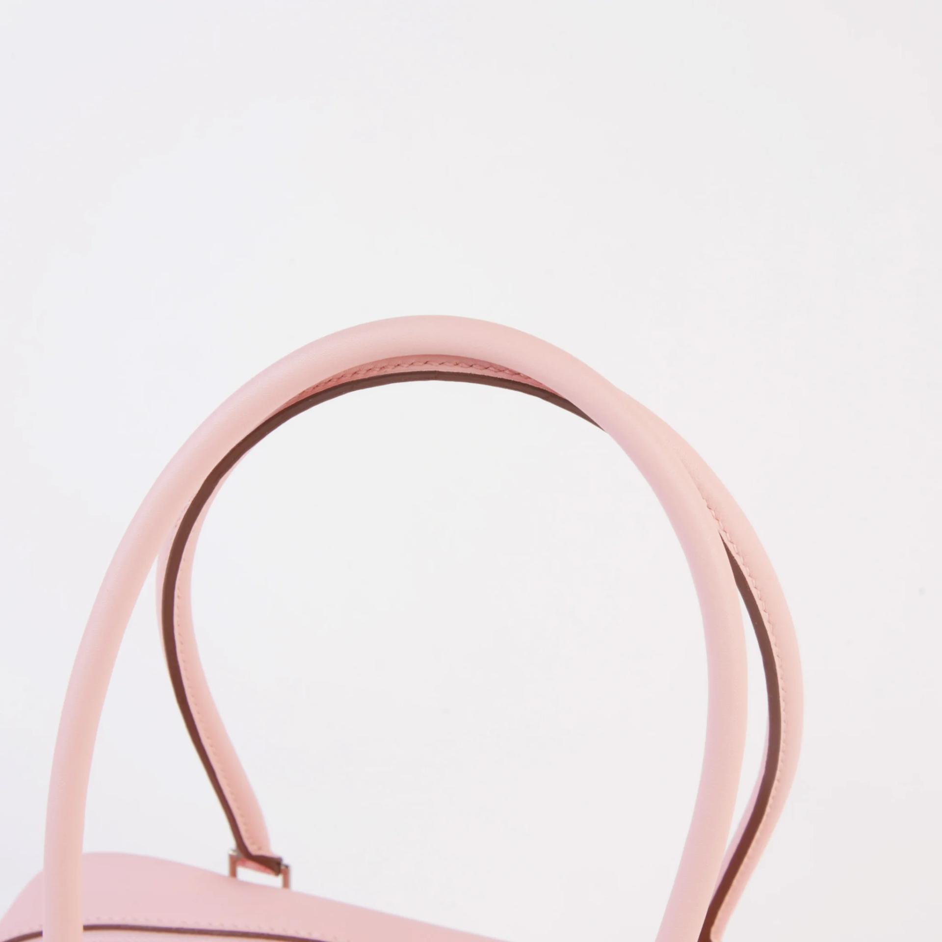 Very Good ( Rank A) HERMÈS Plume Mini Rose Sakura (3Q) Swift Palladium hardware T (2015) - 3