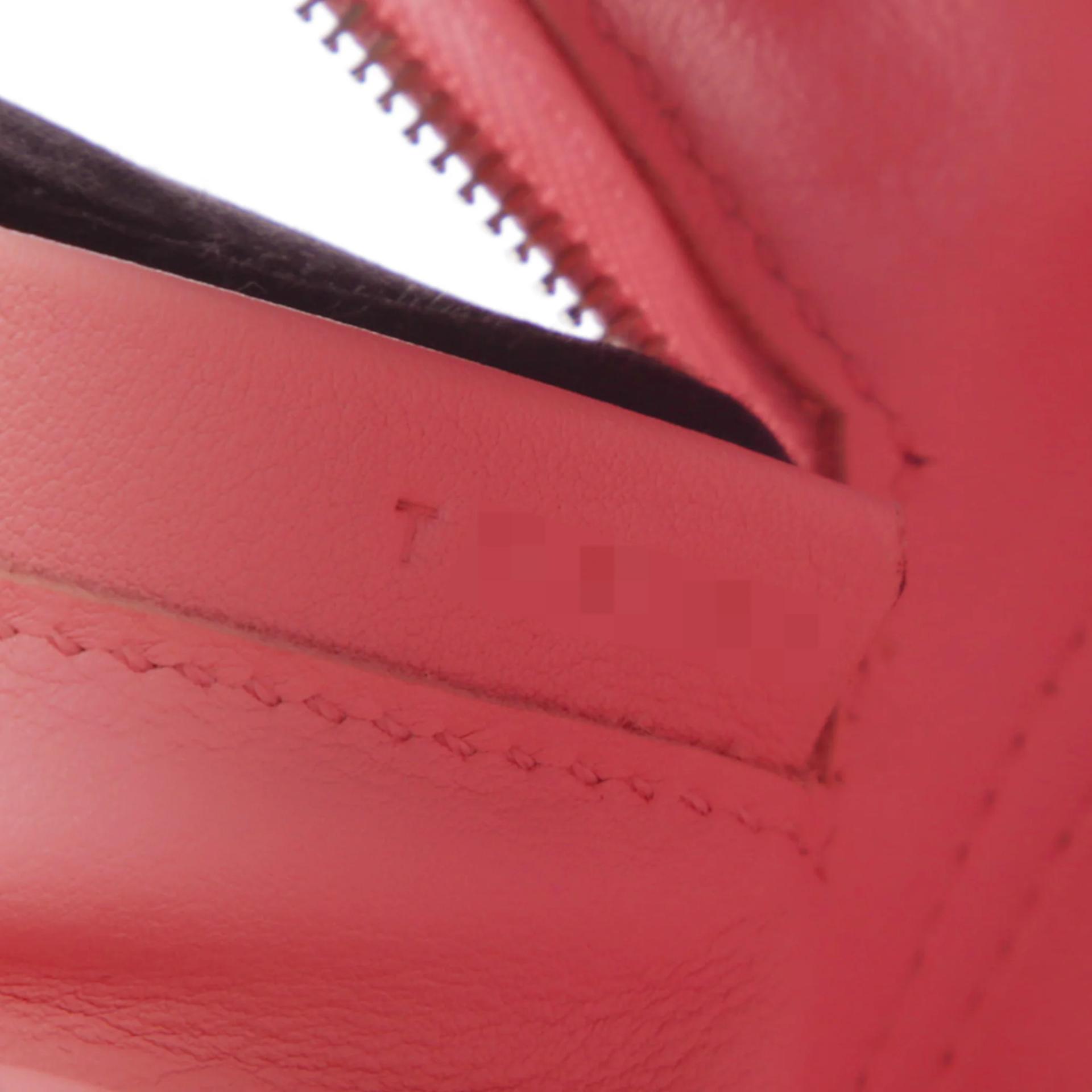 Very Good ( Rank A) HERMÈS Plume Mini Rose Sakura (3Q) Swift Palladium hardware T (2015) - 9