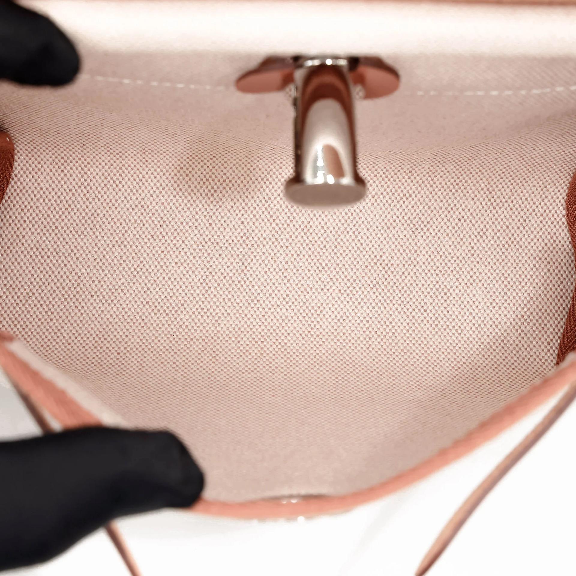 Brand New ( Rank N ) HERMÈS Herbag Mini TPM Fauve (34) Vache Hunter Toile H Viking canvas Palladium hardware G (2026) - 18