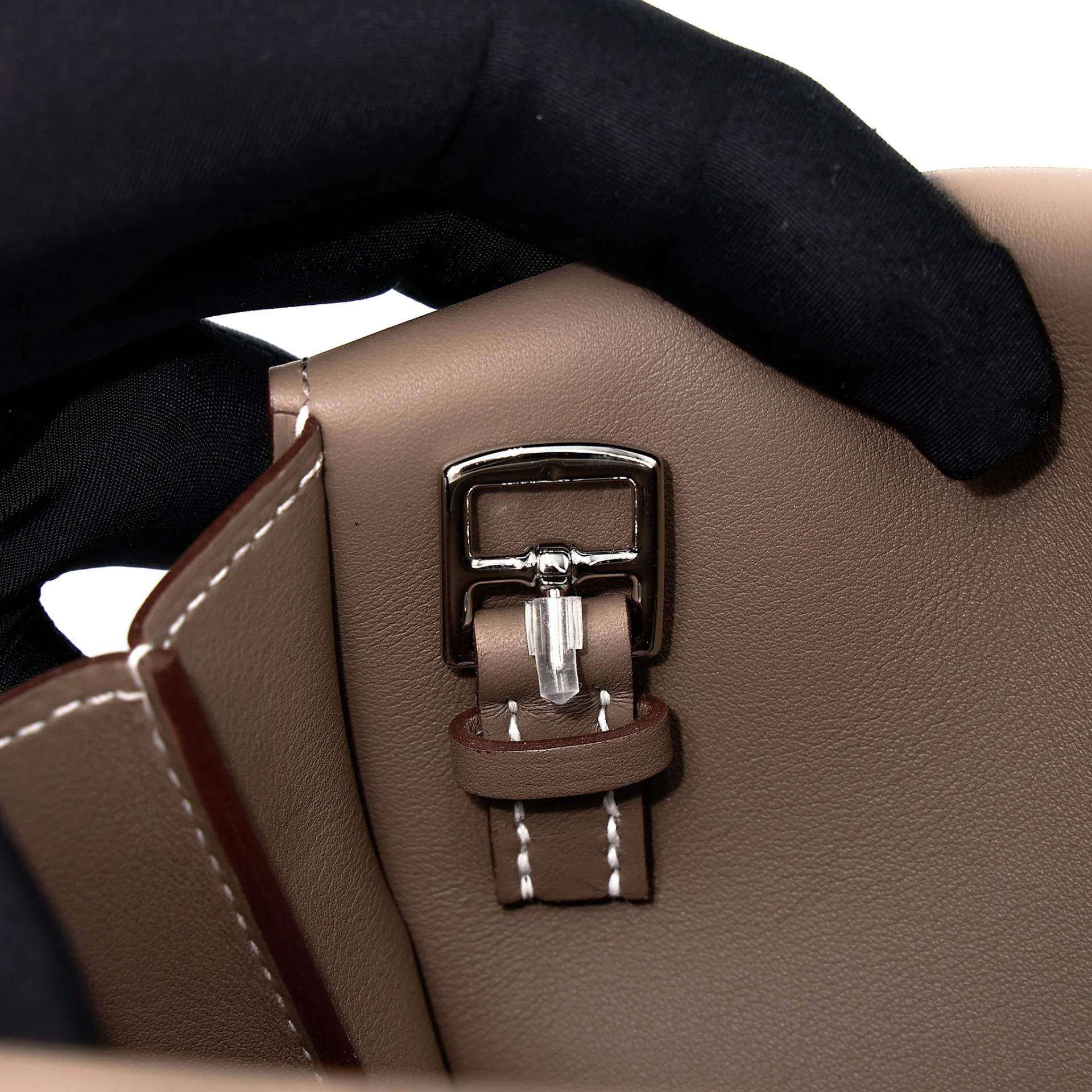 Brand New ( Rank N ) HERMÈS Halzan Mini Etoupe (18) Swift Palladium hardware G (2026) - 15